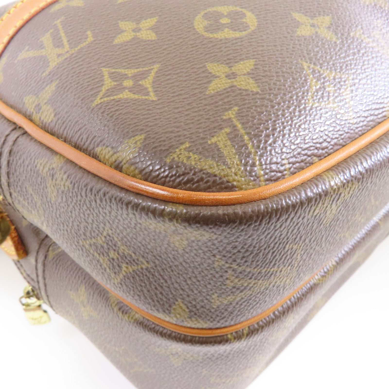LOUIS VUITTON Monogram Reporter金扣肩背袋啡色