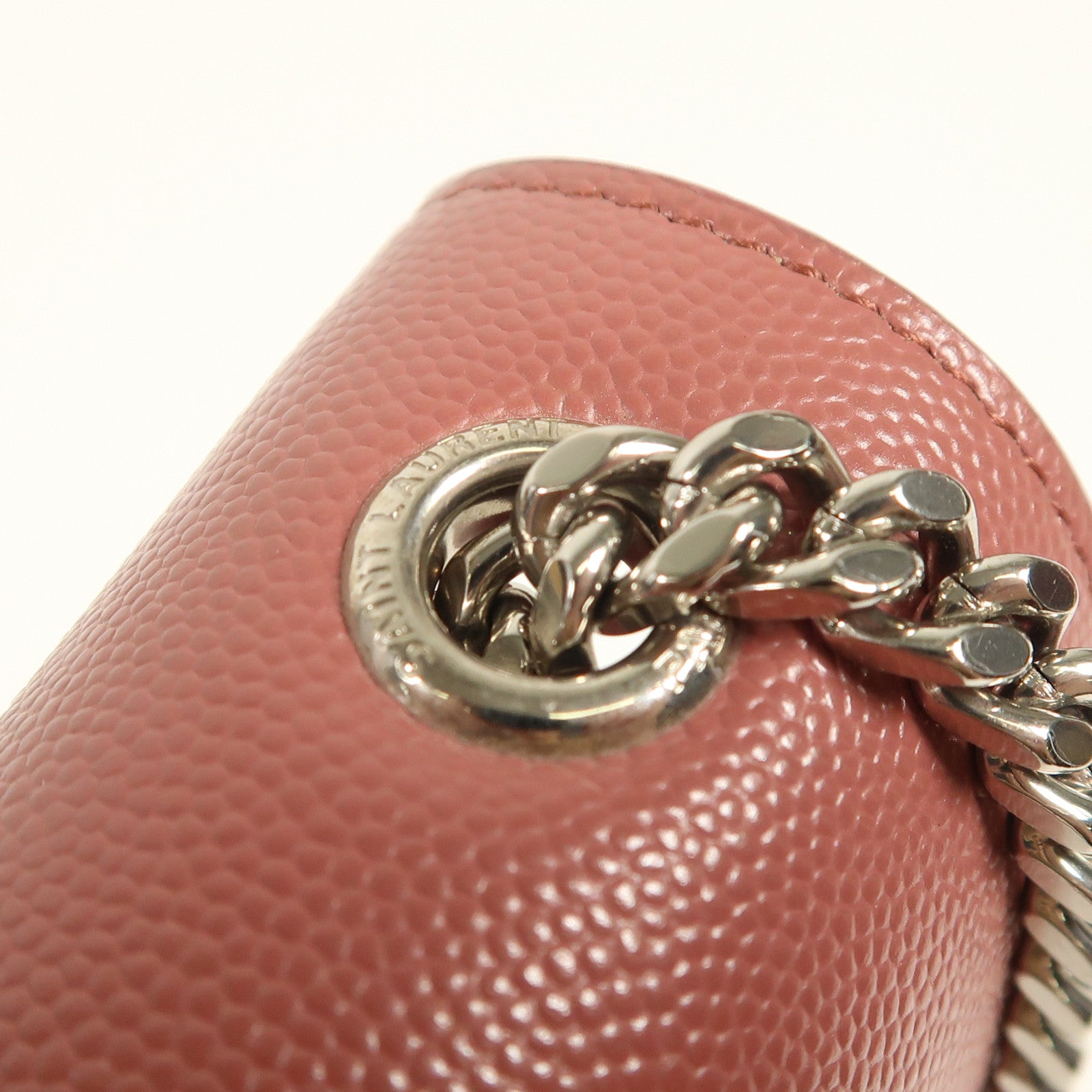 YVES SAINT LAURENT 牛皮皮革Kate銀扣鏈帶肩背袋