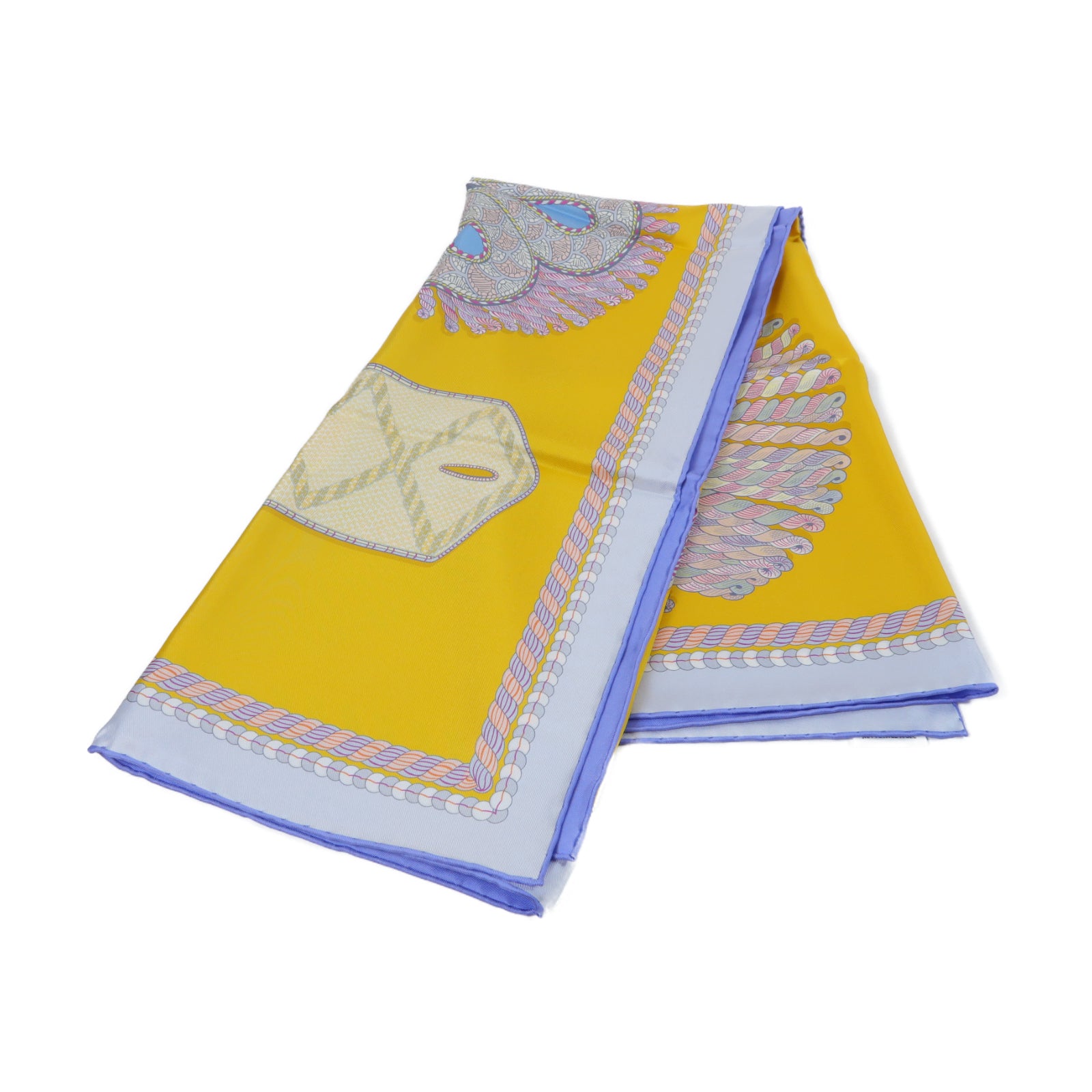 HERMES 【激減優惠】絲質Scarf 90x90絲巾紫色/粉紅色