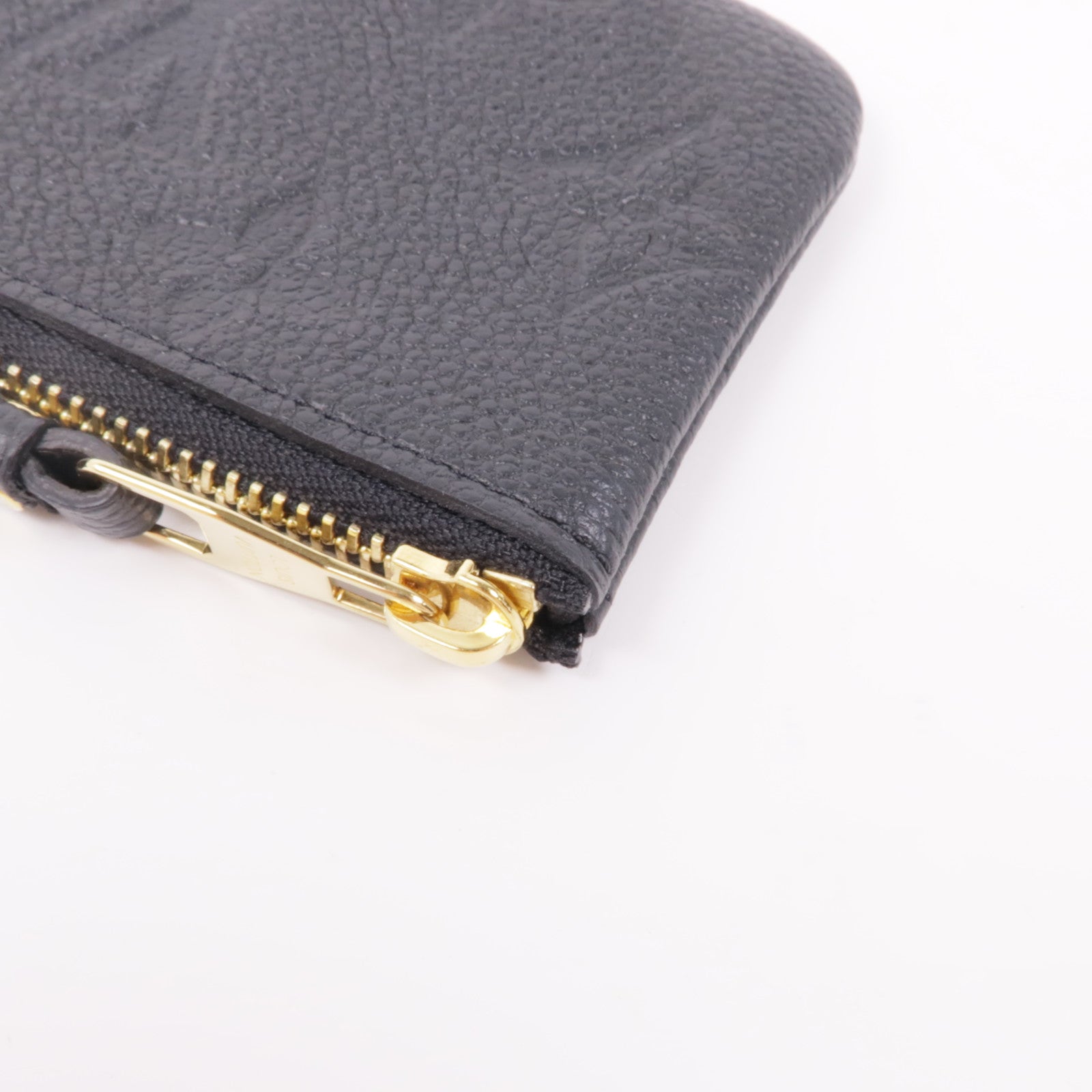 LOUIS VUITTON Monogram Taurillon Coin Case金扣零錢包
