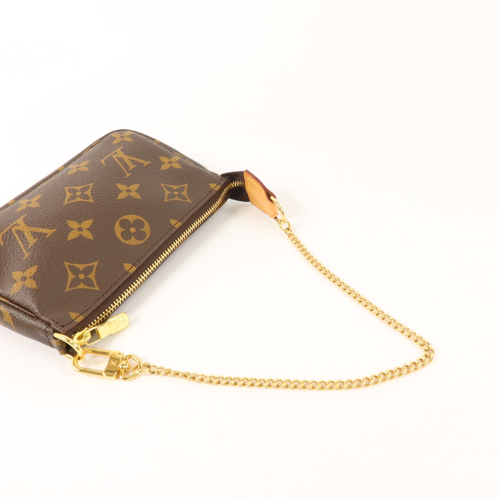 LOUIS VUITTON Monogram Mini Pochette Accessoires金扣手挽袋