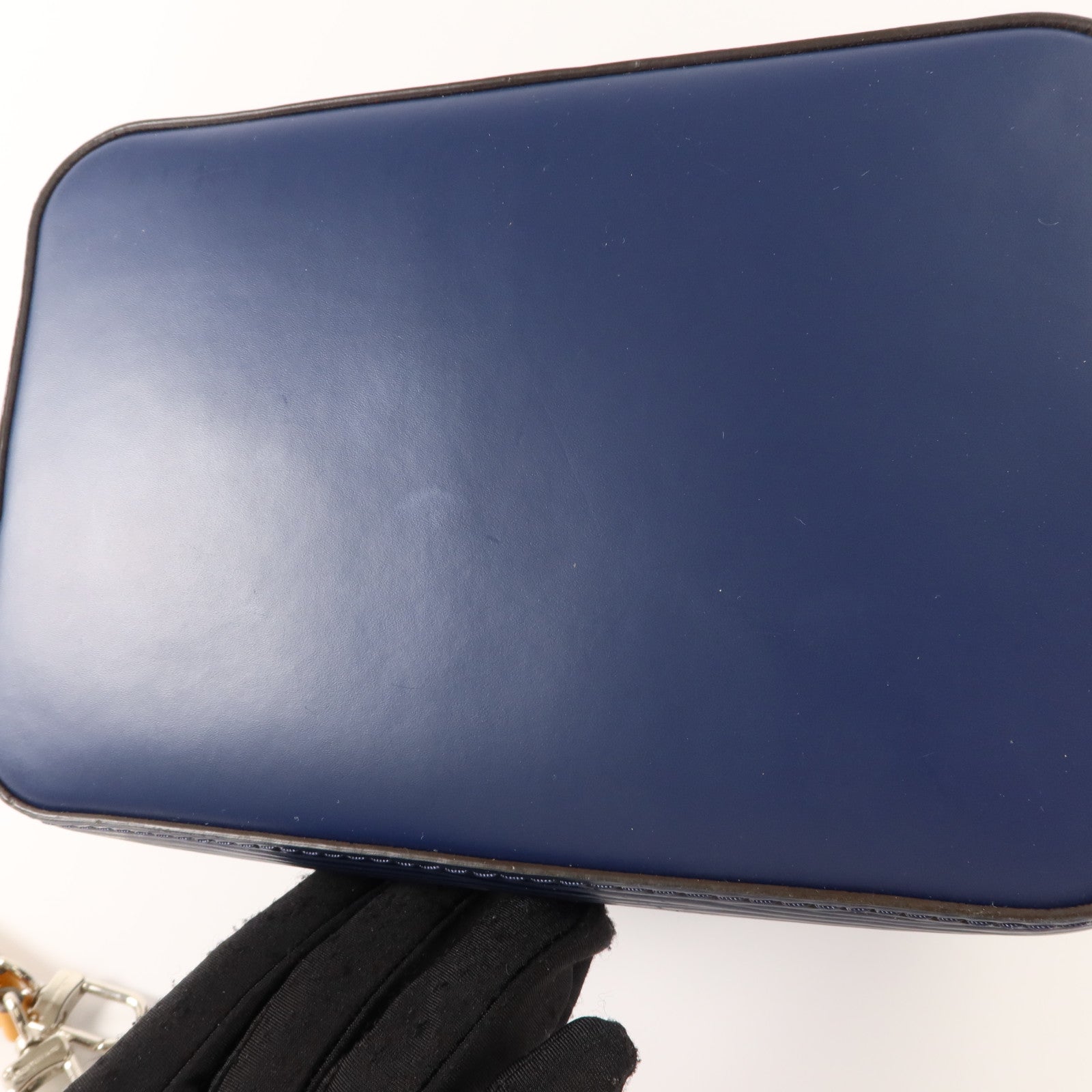 LOUIS VUITTON Epi Neo Noe BB銀扣手挽肩背兩用袋深藍色