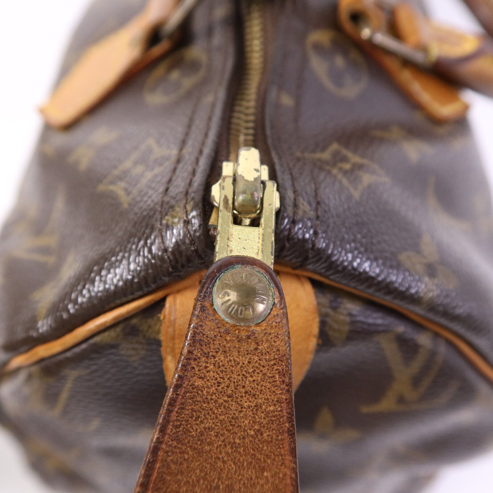 LOUIS VUITTON Monogram Speedy 30金扣手挽袋