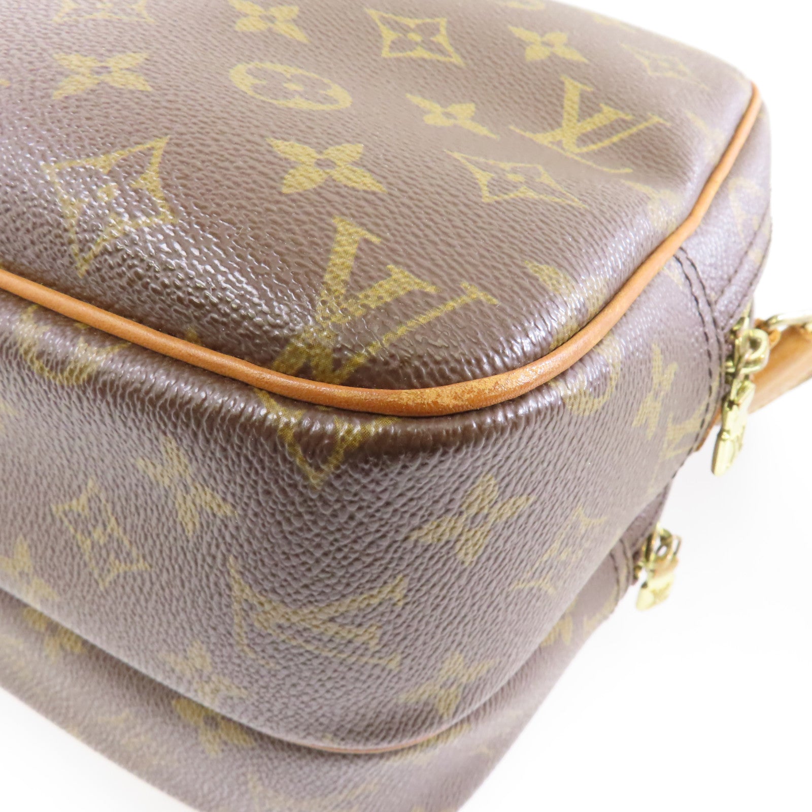 LOUIS VUITTON Monogram Reporter金扣肩背袋啡色
