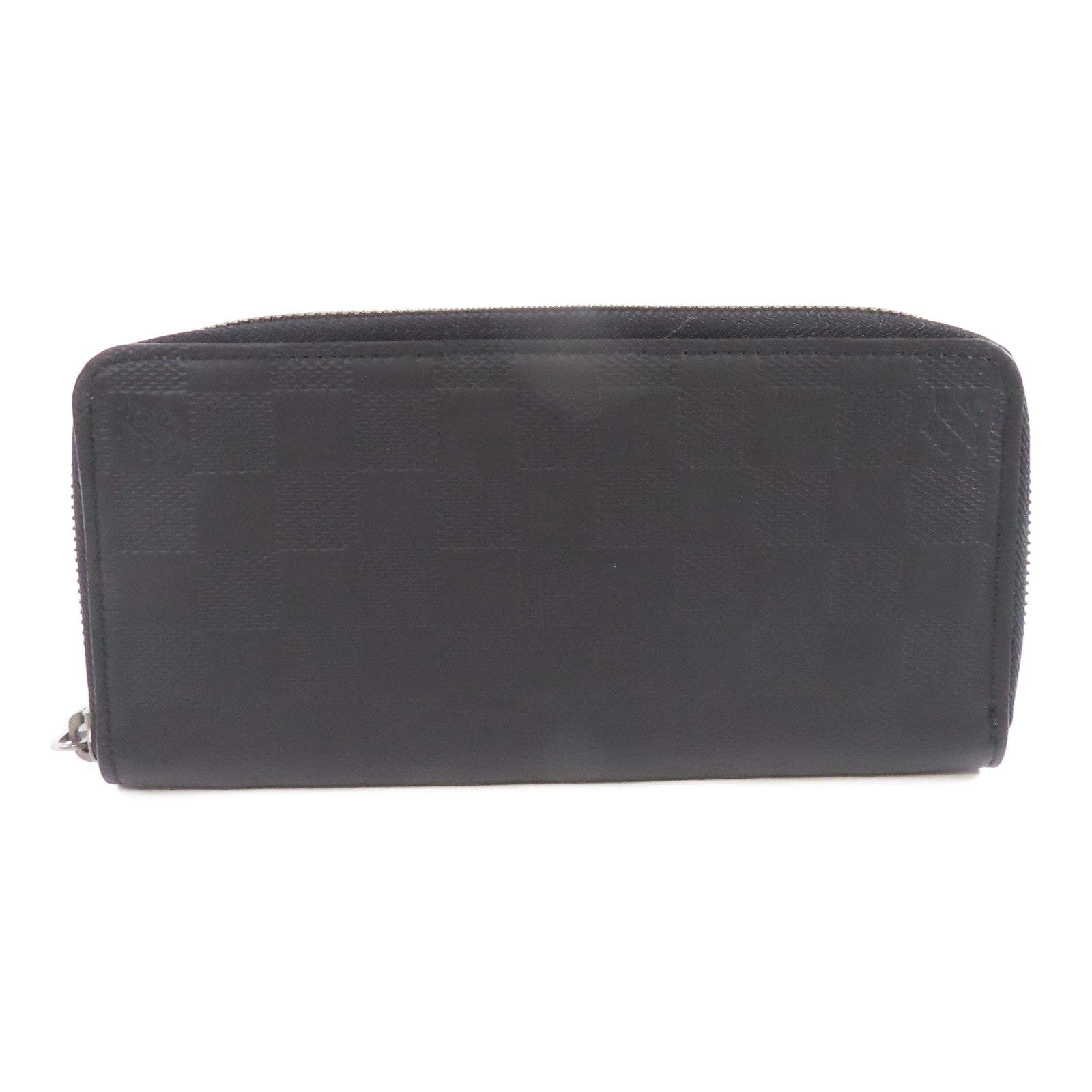 LOUIS VUITTON Damier Infini Zippy Long Wallet銀扣長錢包黑色