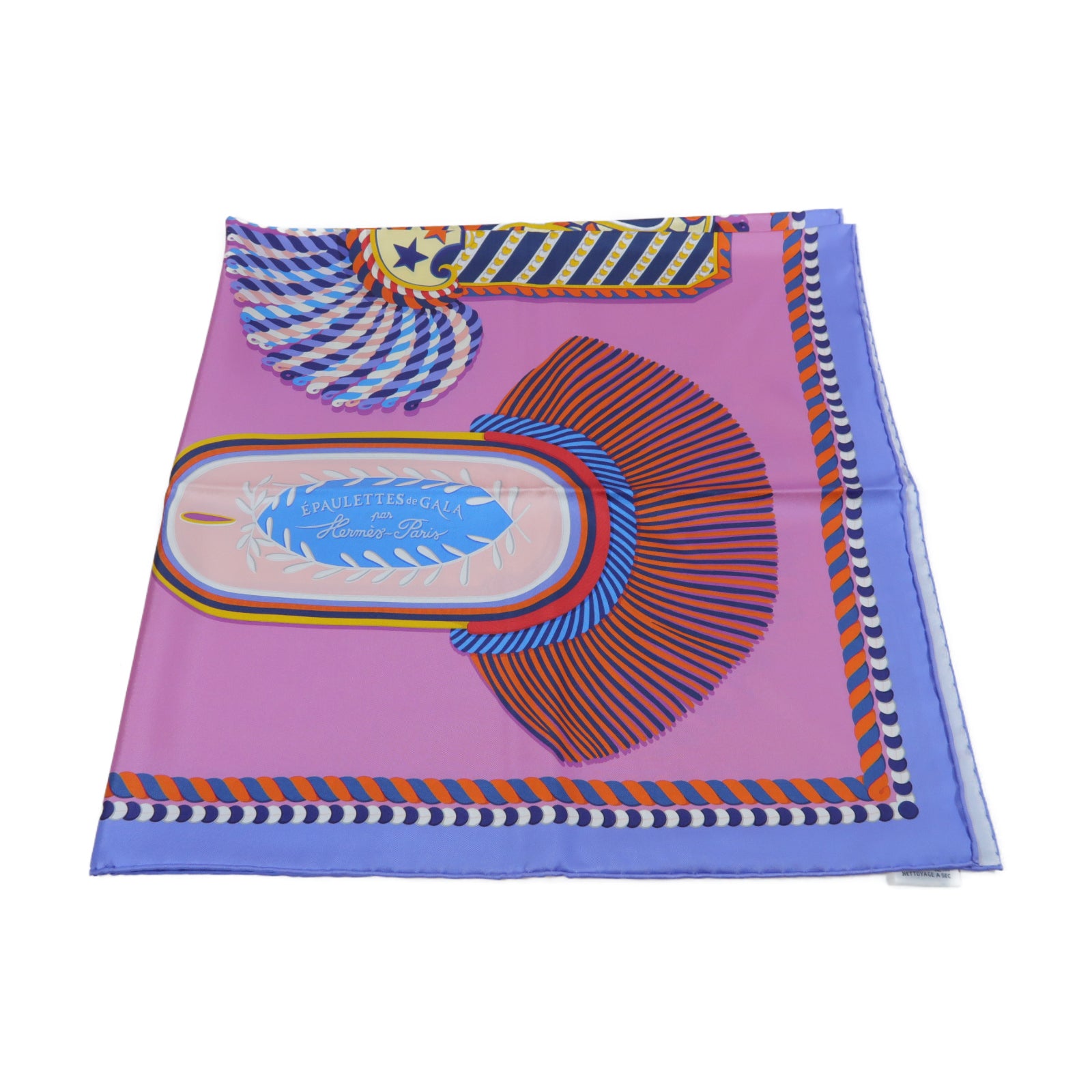 HERMES 【激減優惠】絲質Scarf 90x90絲巾紫色/粉紅色