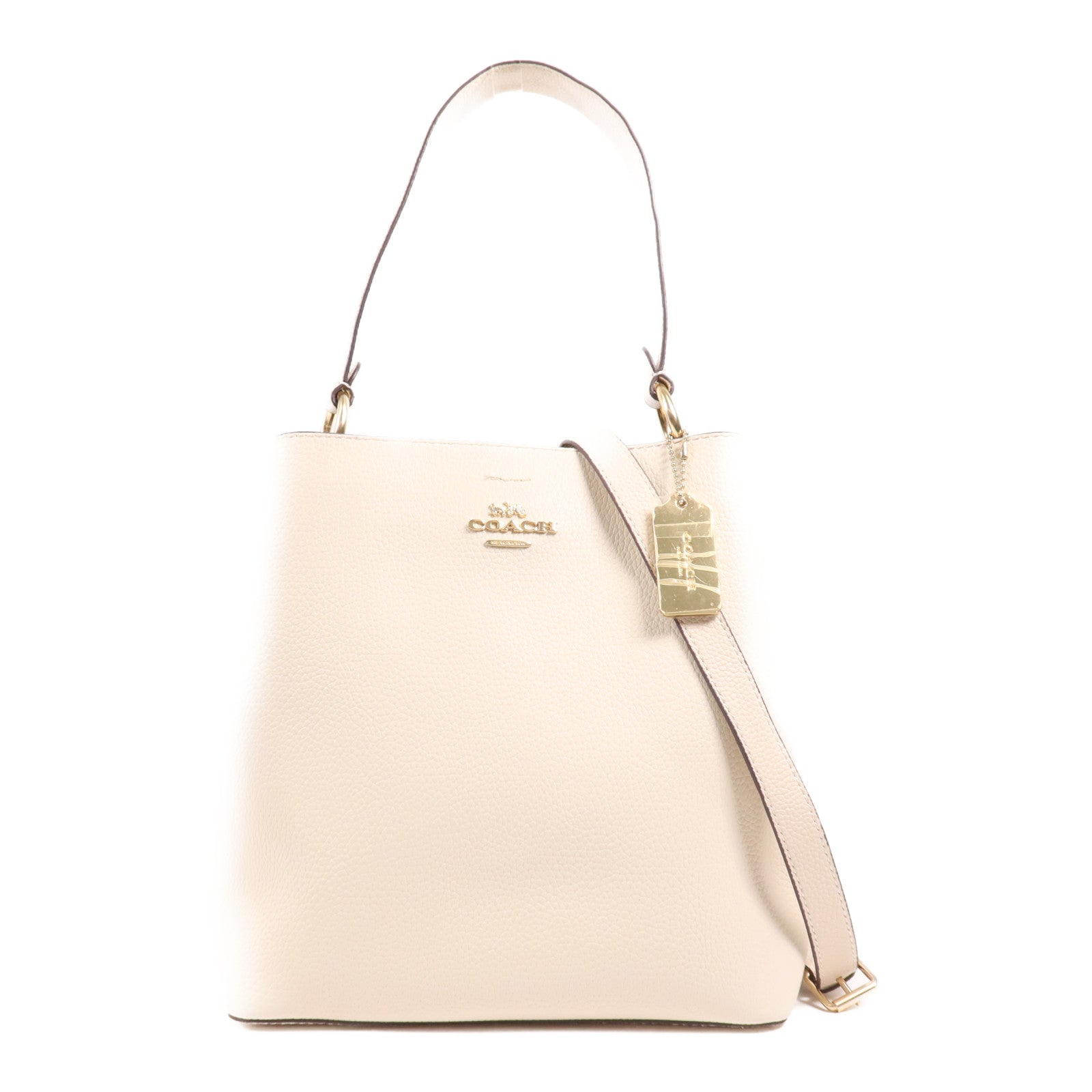 COACH 牛皮皮革2 Way Shoulder Bag金扣手挽肩背兩用袋