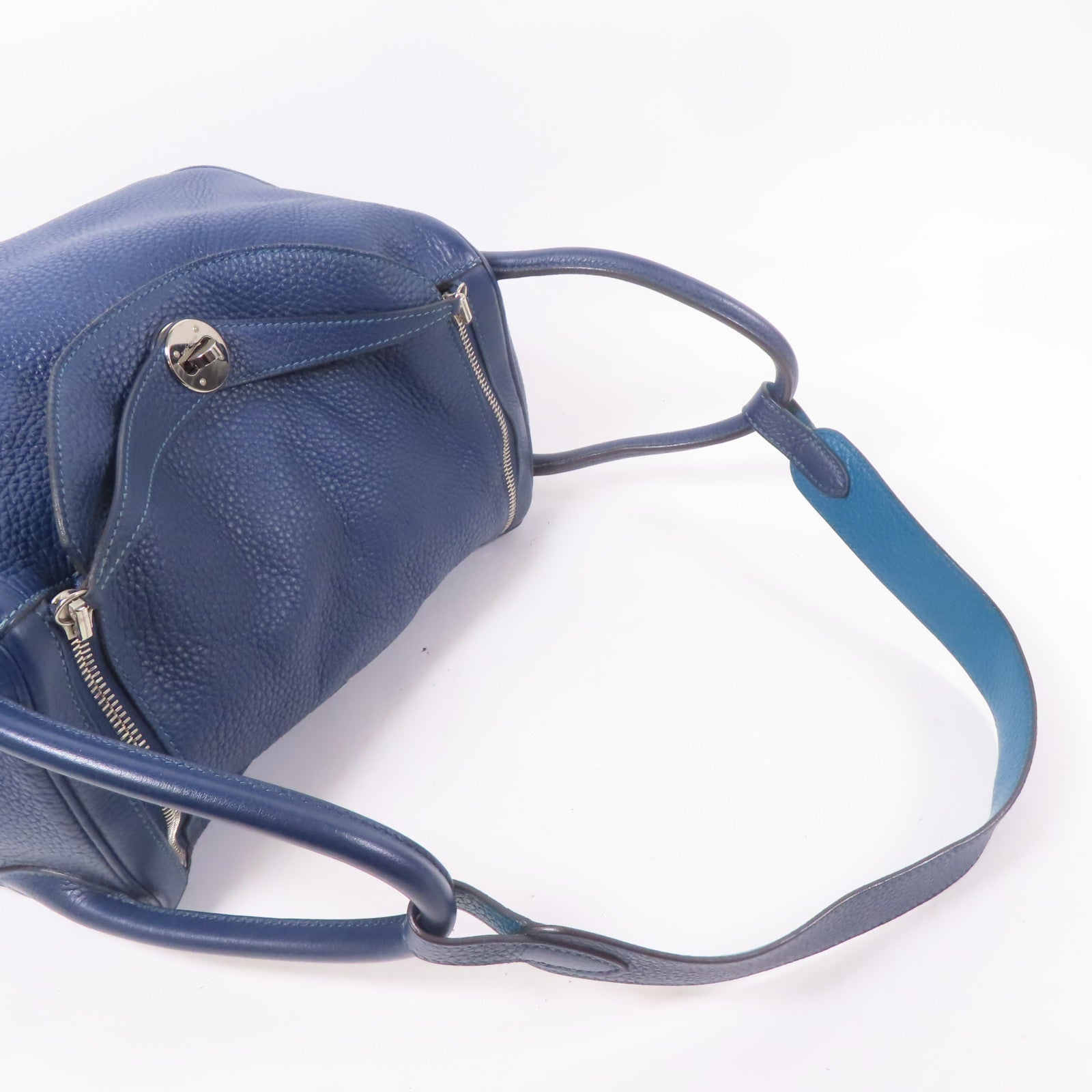 HERMES 【激減優惠】Clemence皮革Lindy 30銀扣手挽肩背兩用袋