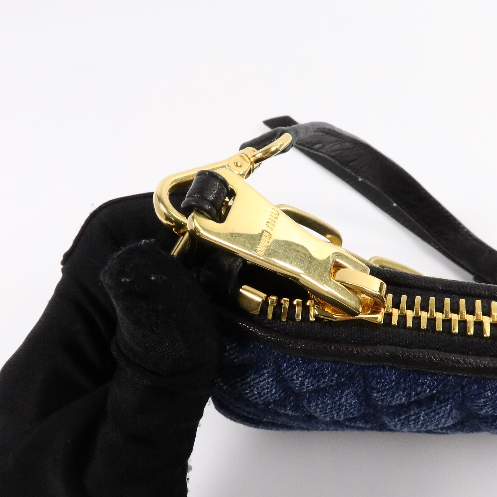 Miu Miu 牛仔布 2 Way Shoulder Bag手挽肩背兩用袋