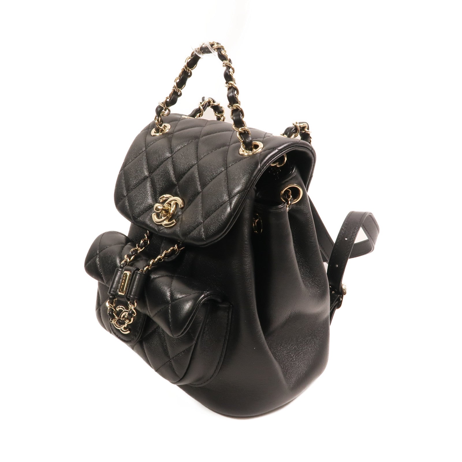 CHANEL 牛皮皮革Duma Backpack金扣背包