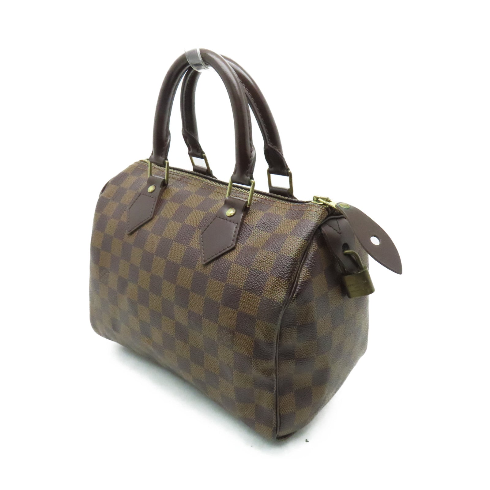 LOUIS VUITTON 【激減優惠】Damier Speedy 25金扣手挽袋啡色