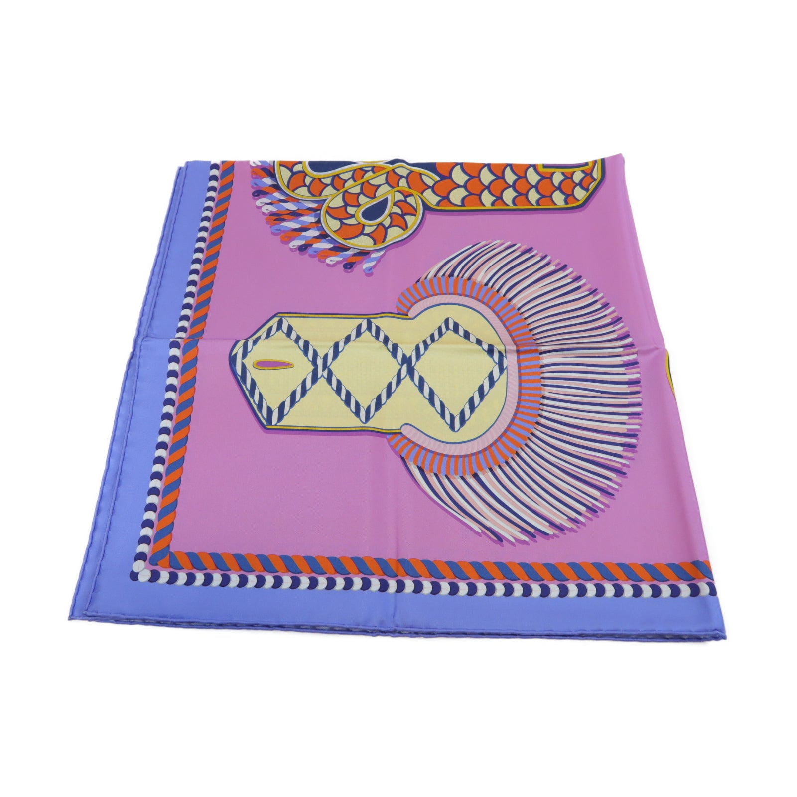 HERMES 【激減優惠】絲質Scarf 90x90絲巾紫色/粉紅色
