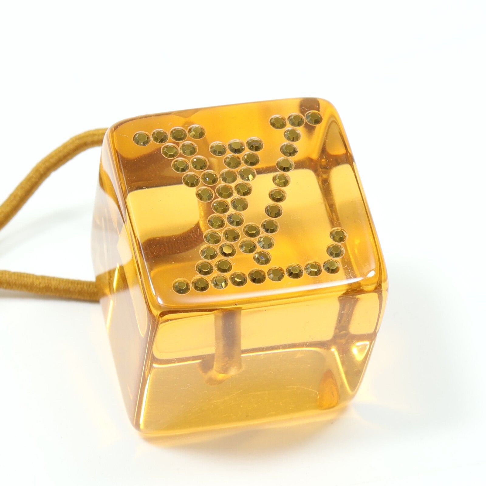 LOUIS VUITTON Acrylic/Rhinestones Hair Cube頭髮橡皮筋