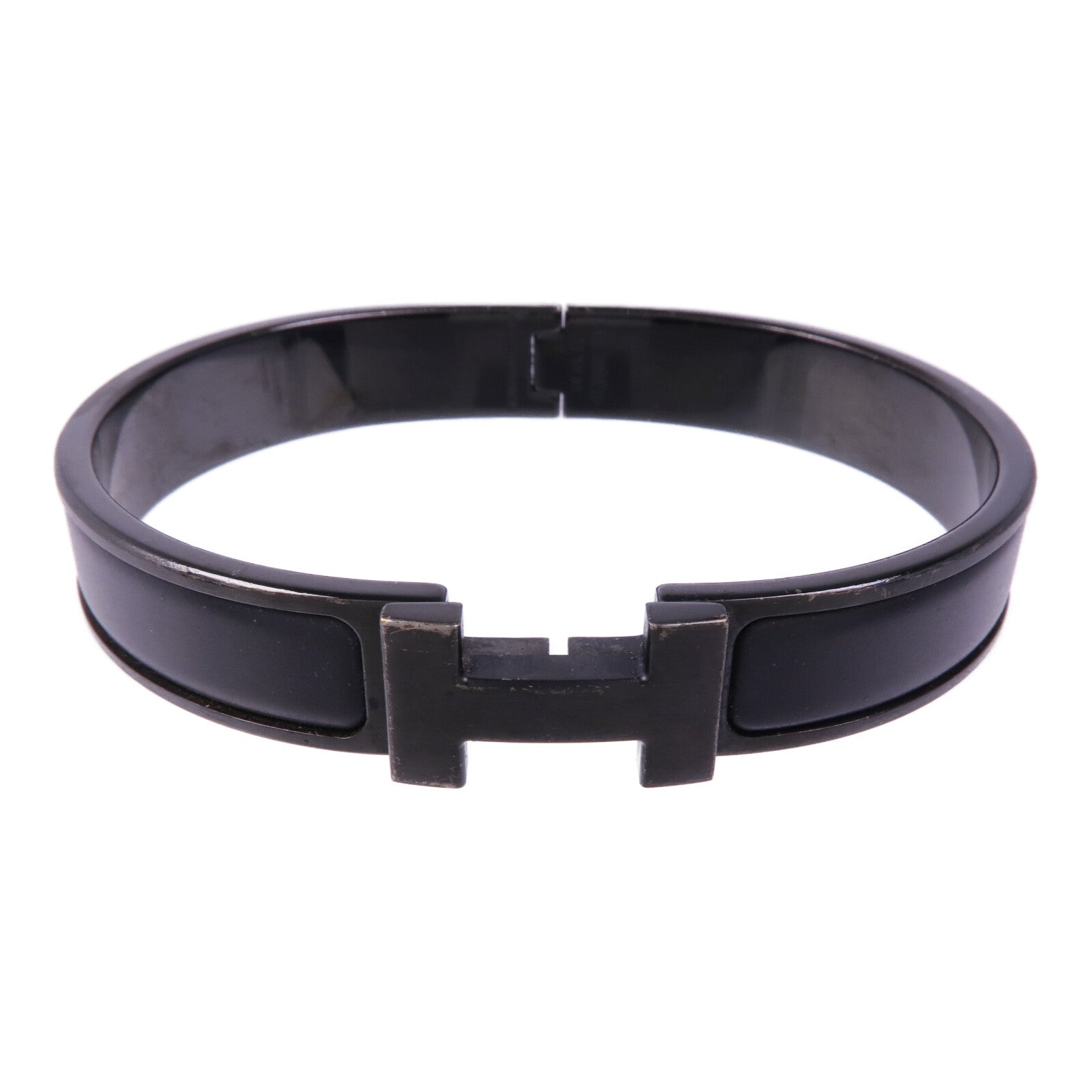 HERMES 金屬/琺瑯Clic HH So Black手鐲
