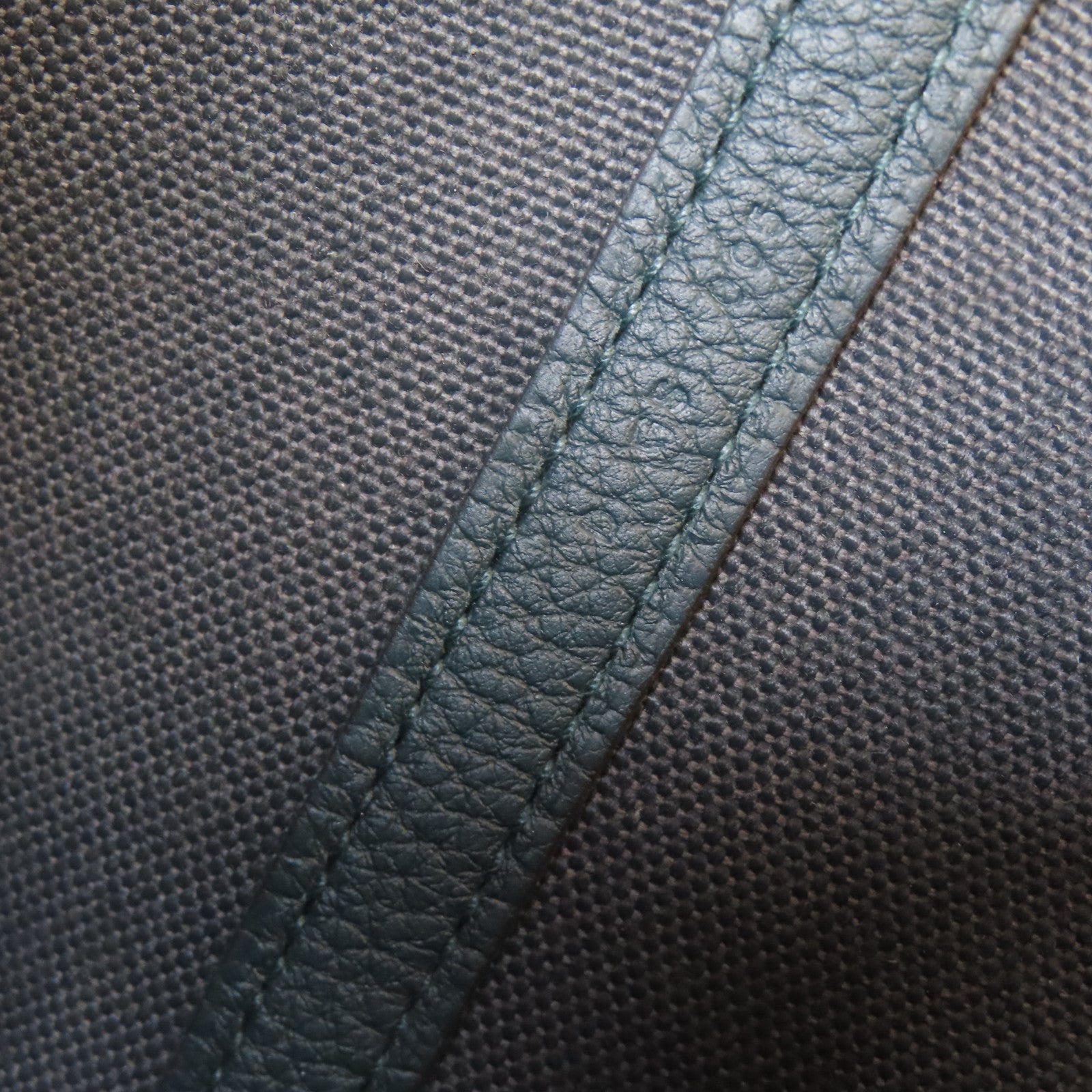 HERMES Negonda皮革/Militaire/帆布Garden Party PM銀扣手挽袋Rousseau/Cypres/綠色