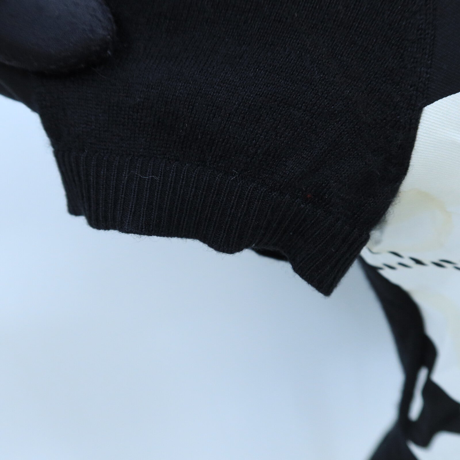 HERMES Silk/Cashmere Twillaine Short-Sleeve Knit針織