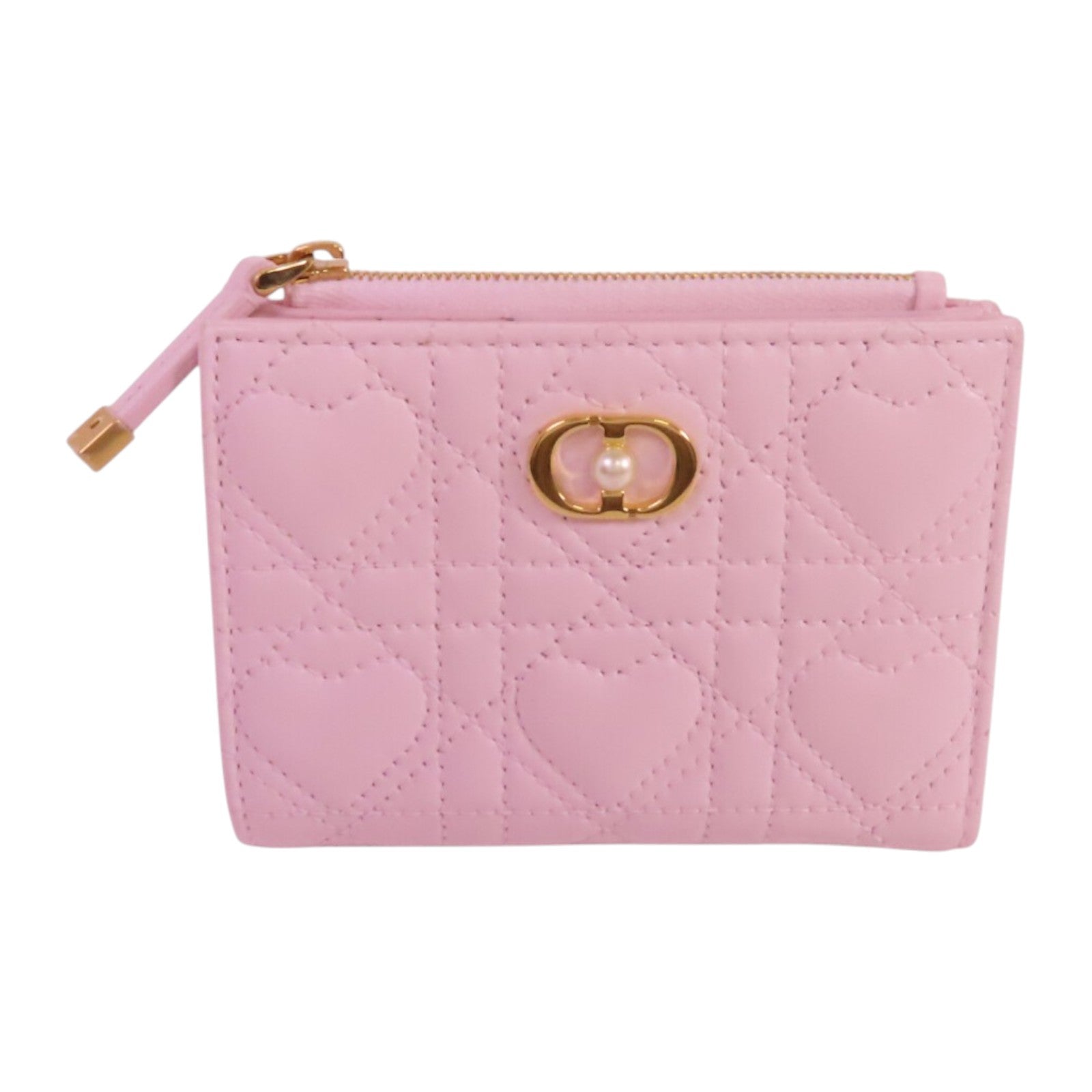 Dior 羊皮皮革Dioramour Dior Short Wallet金扣短錢包