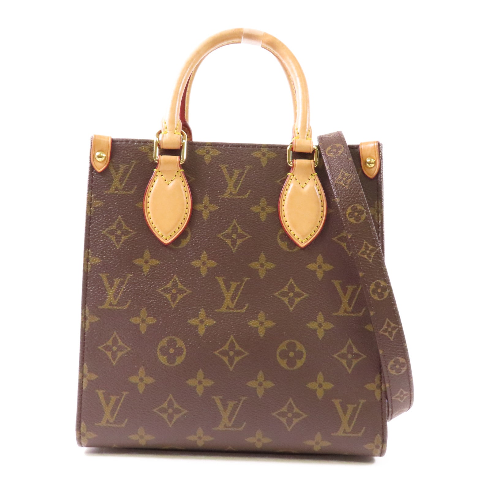 LOUIS VUITTON LV GHW Sac Plat BB 2 Way Shoulder Handbag M45847 Monogram Brown