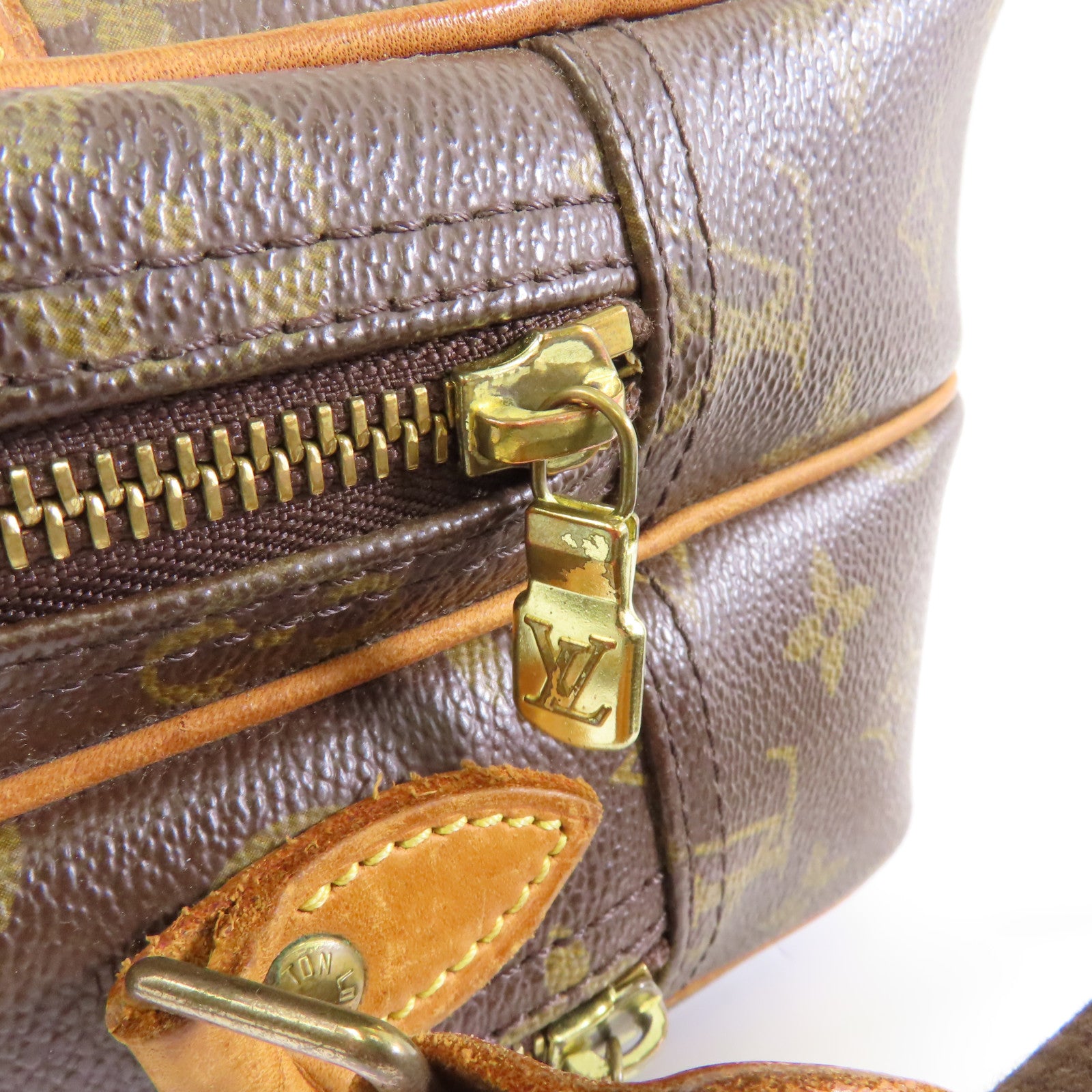 LOUIS VUITTON Monogram Reporter金扣肩背袋啡色