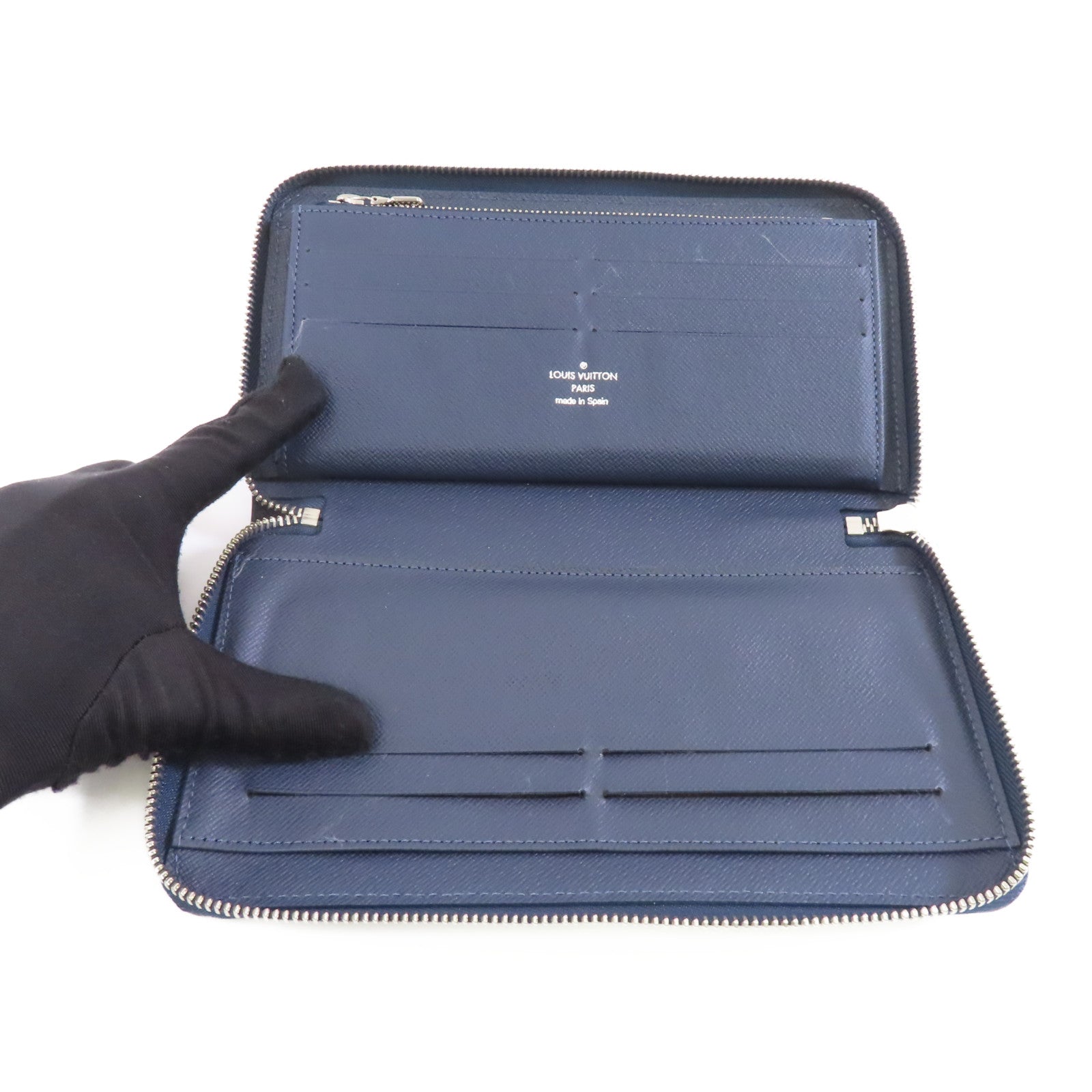 LOUIS VUITTON Epi Zippy Long Wallet銀扣長錢包Blue Marine/藍色
