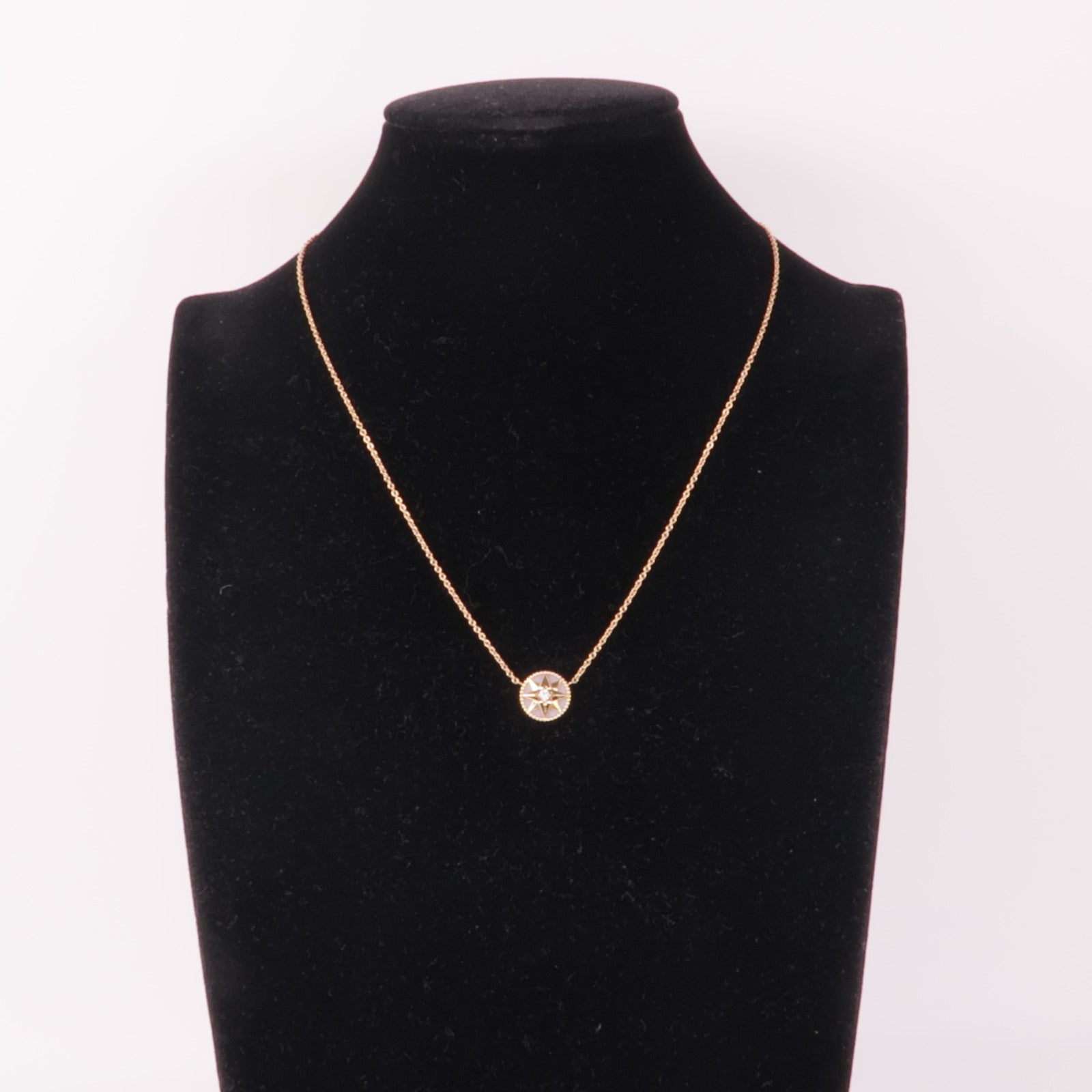 Dior 18K玫瑰金/珍珠母貝Rose Davan Diamond Necklace鑽石項鍊