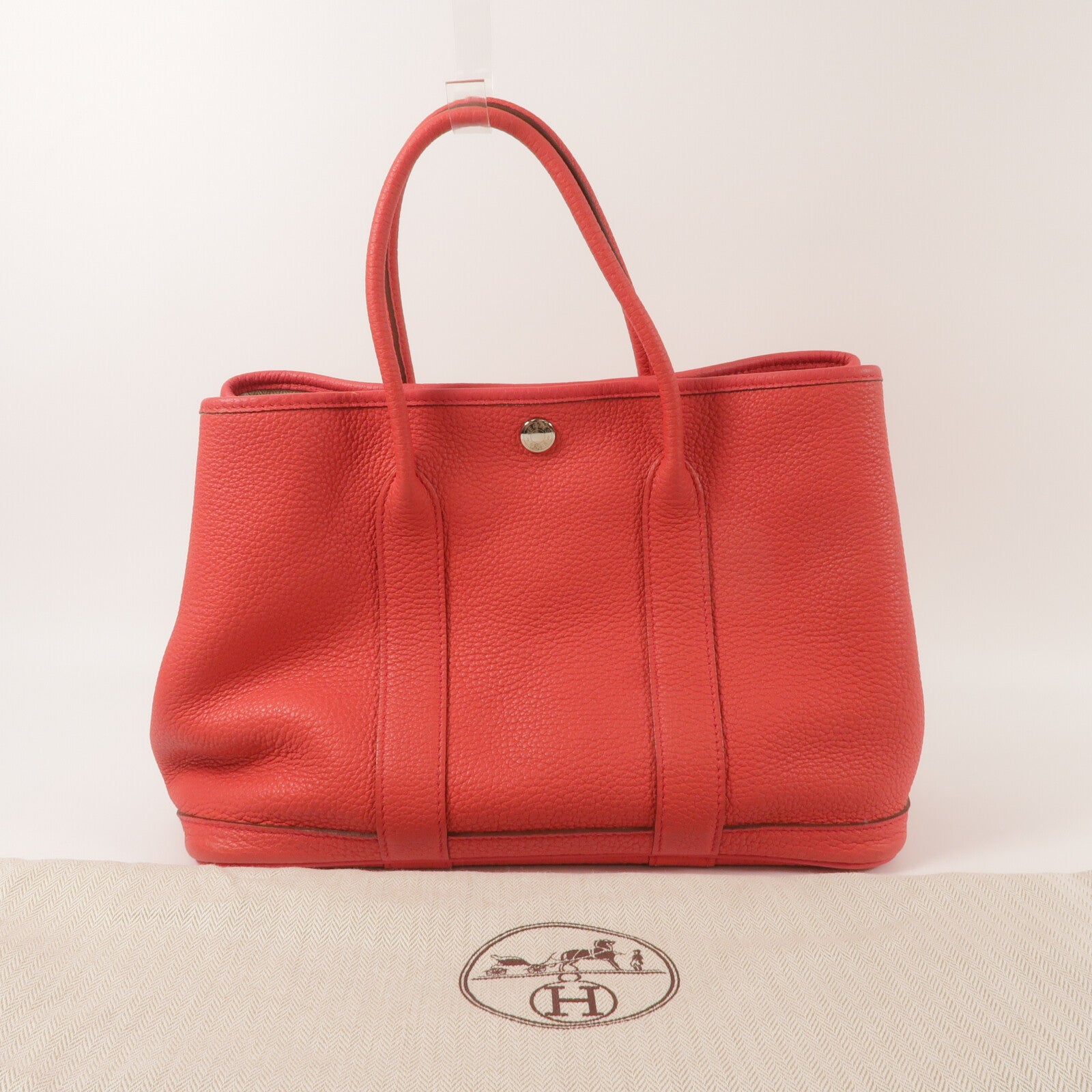 HERMES Negonda皮革Garden Party TPM手挽袋Bougainvillier