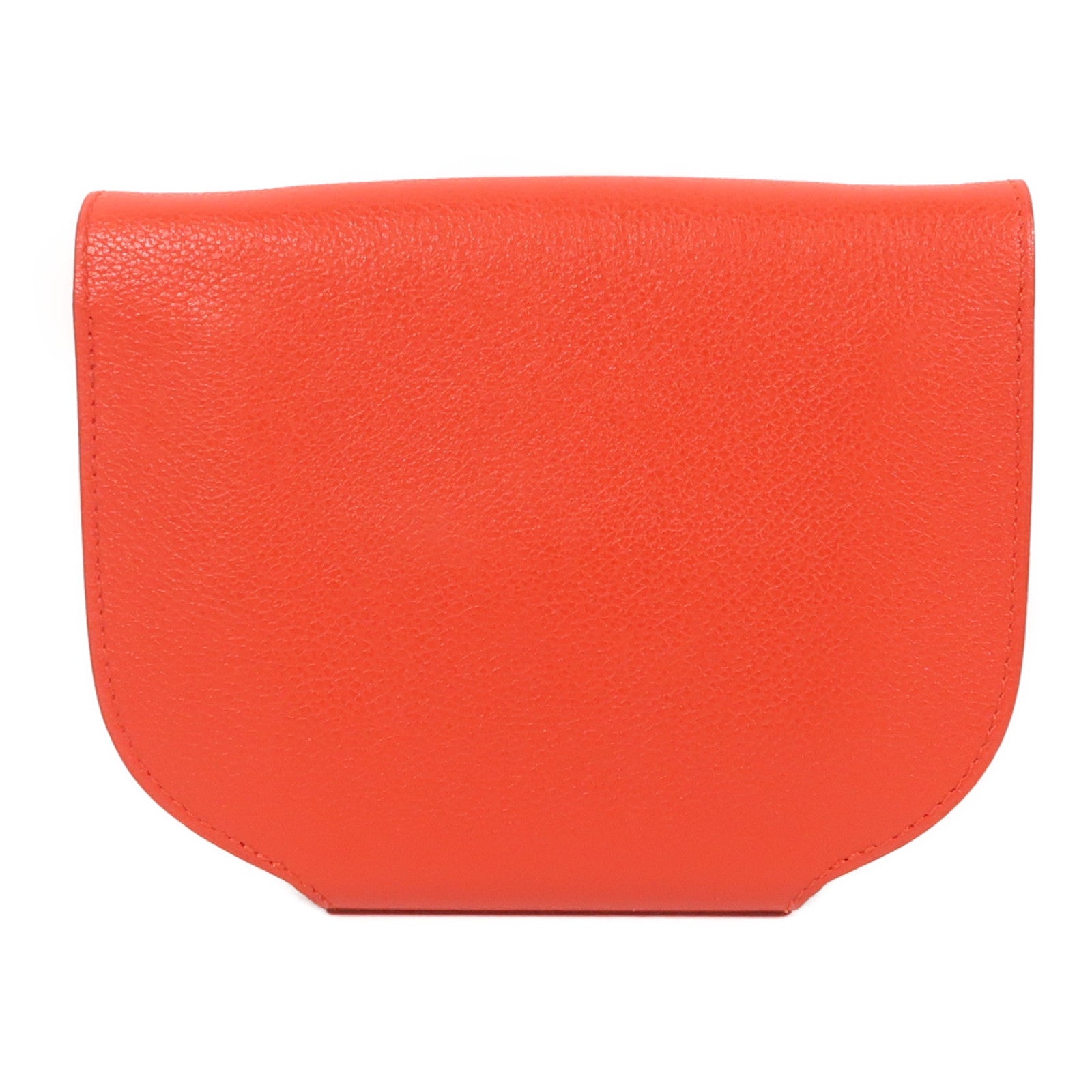 HERMES Evercolor皮革Mini Convoyeur金扣肩背袋蕃茄紅色