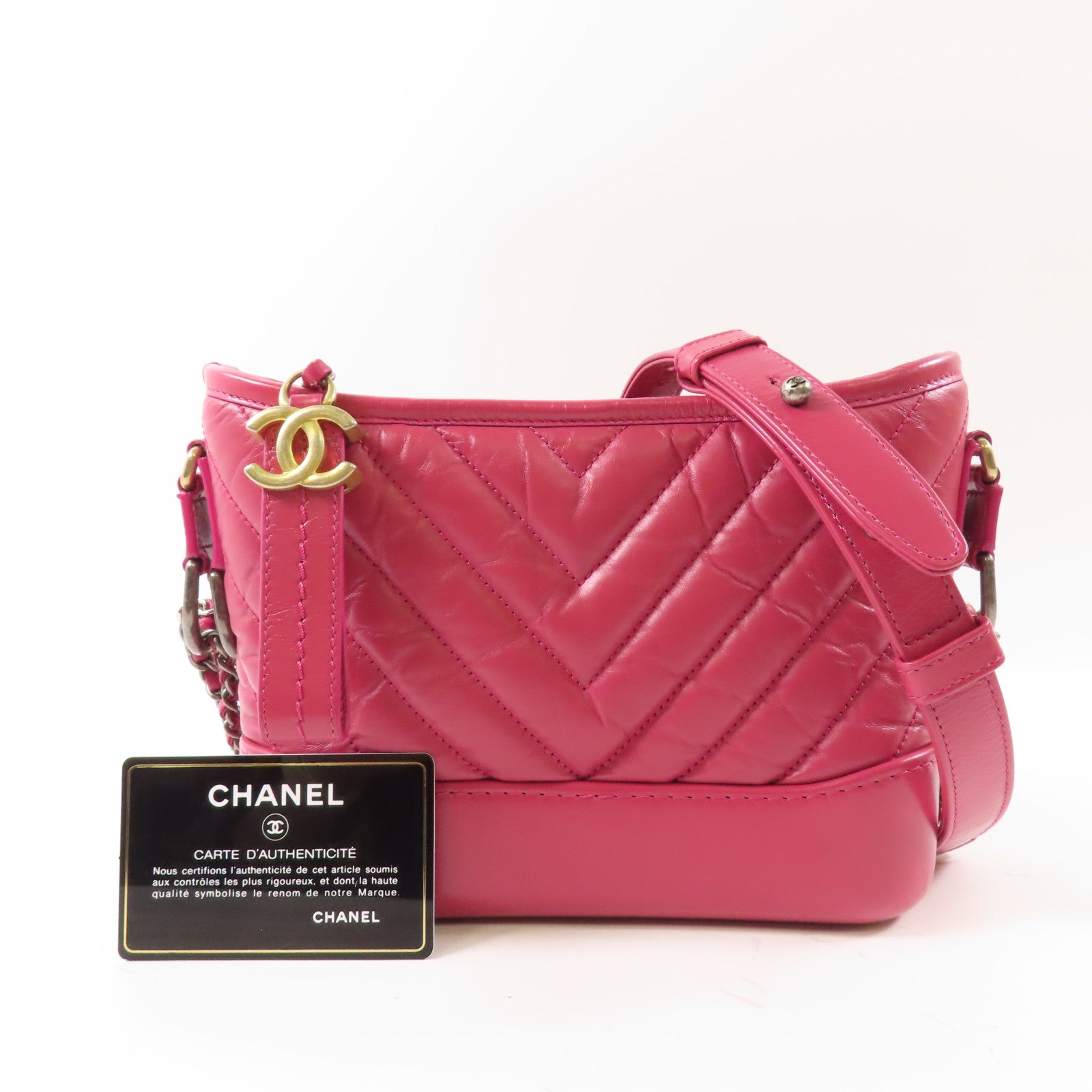 CHANEL 【激減優惠】牛皮皮革Gabrelle Small鏈帶肩背袋