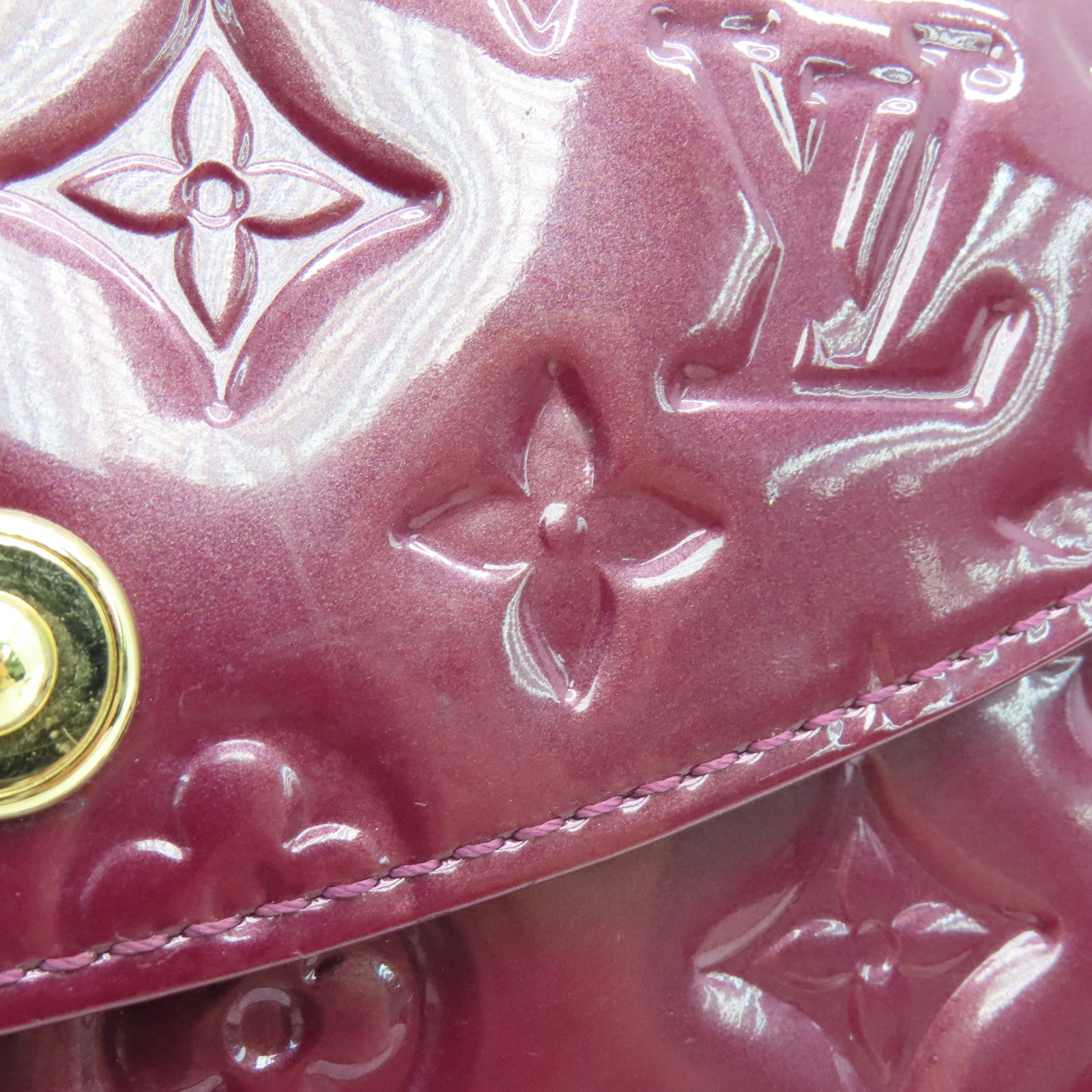LOUIS VUITTON Vernis Sunset Boulevard 2 Way Bag金扣手挽肩背兩用袋紅色