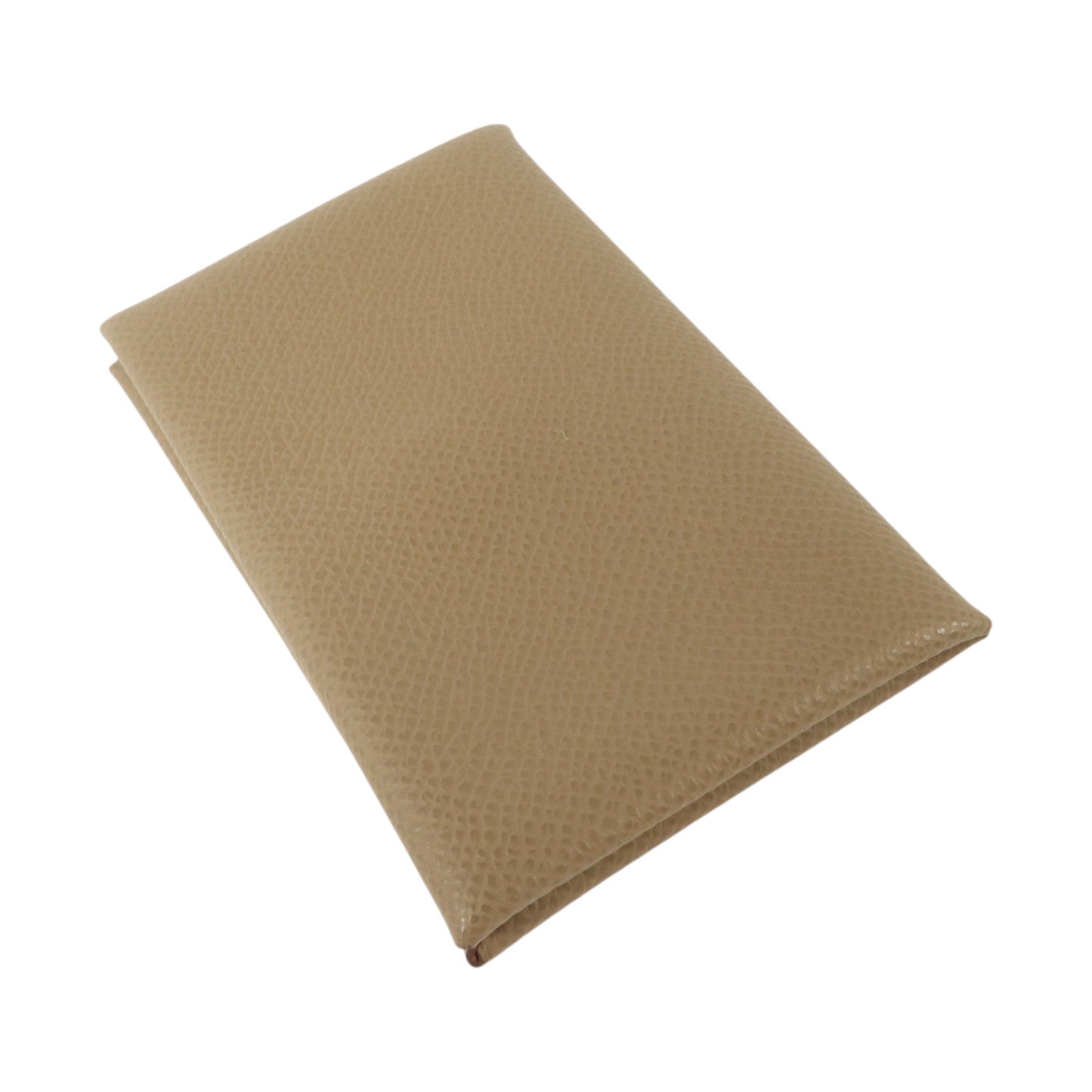 HERMES Epsom皮革Calvi Card Case卡片套Etoupe