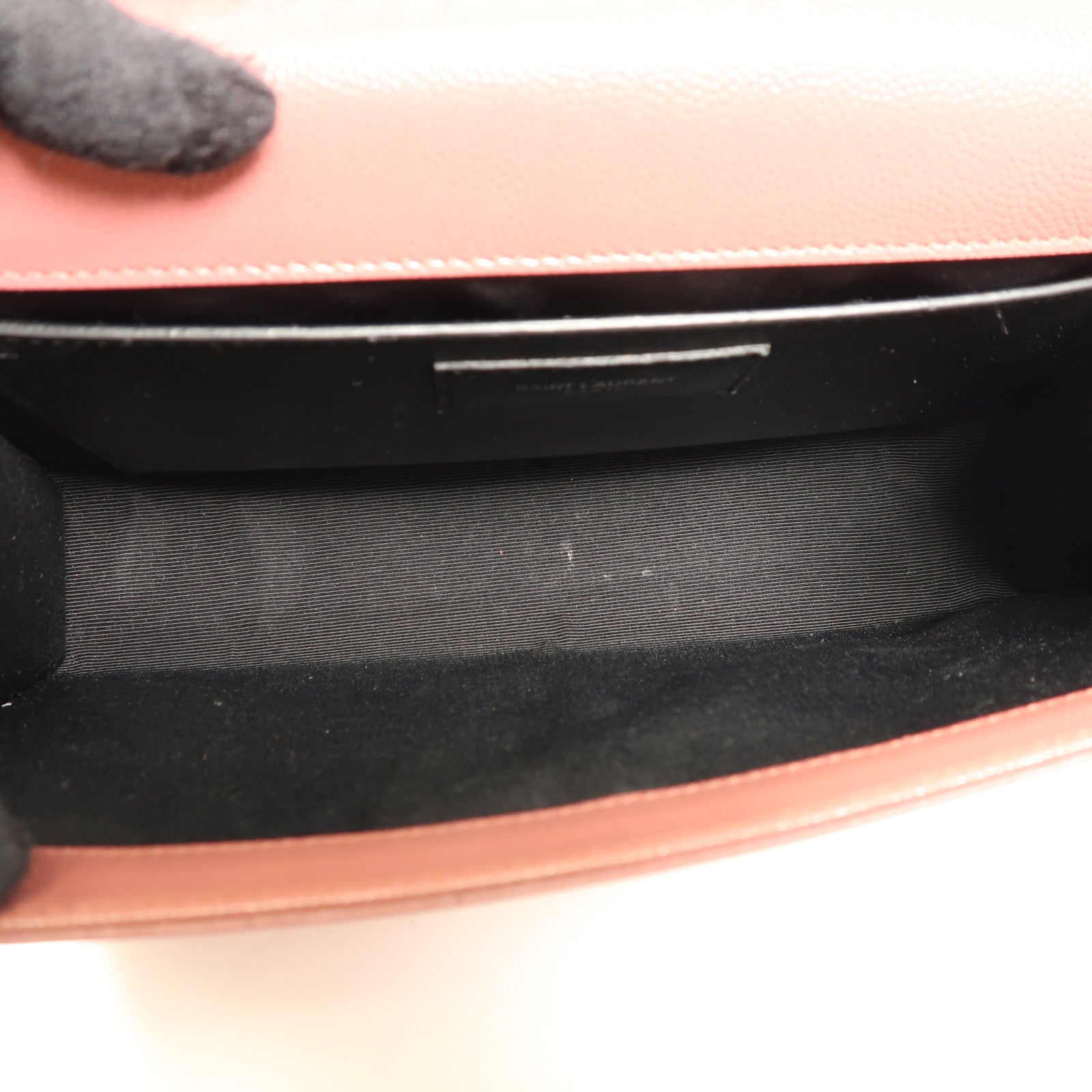 YVES SAINT LAURENT 牛皮皮革Kate銀扣鏈帶肩背袋