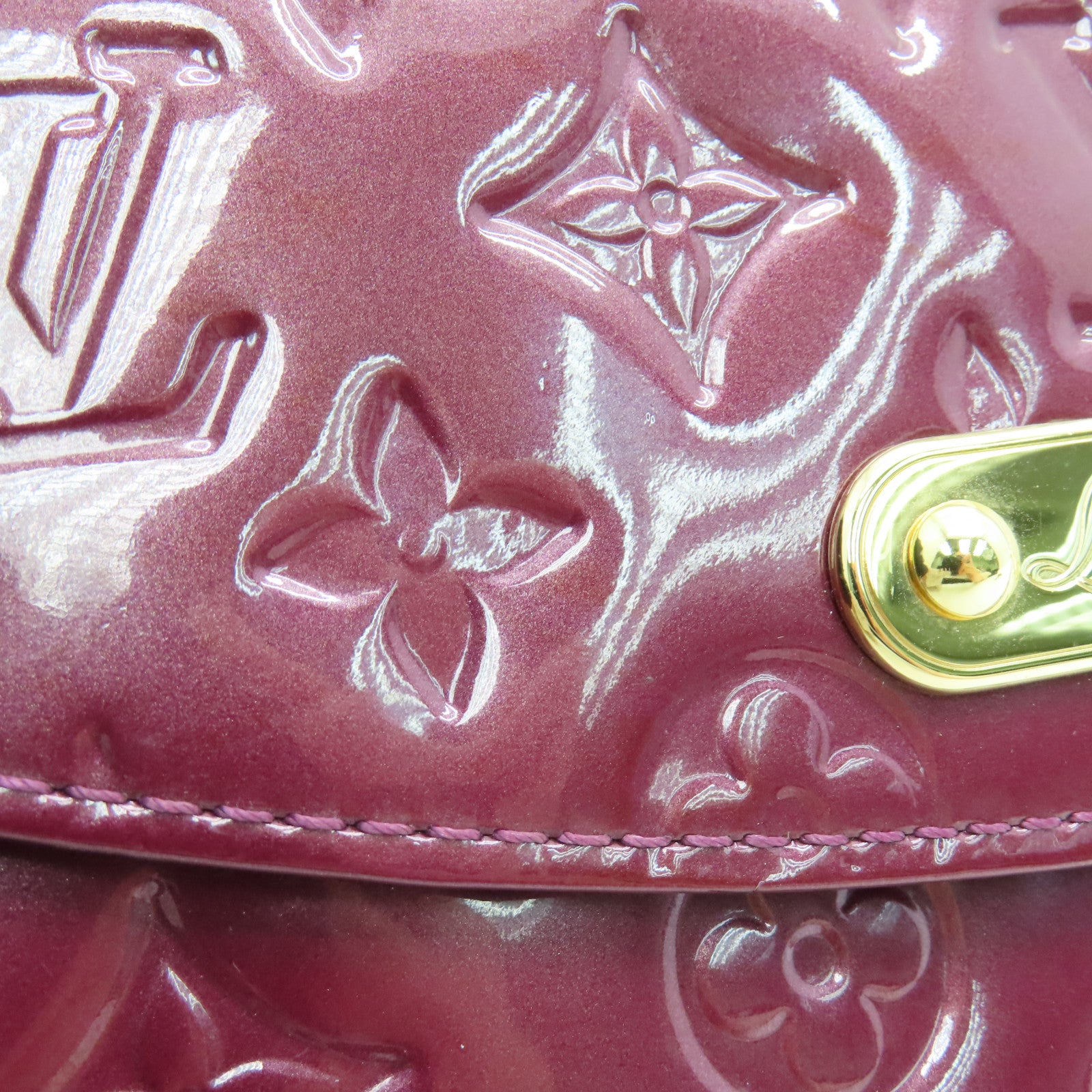 LOUIS VUITTON Vernis Sunset Boulevard 2 Way Bag金扣手挽肩背兩用袋紅色