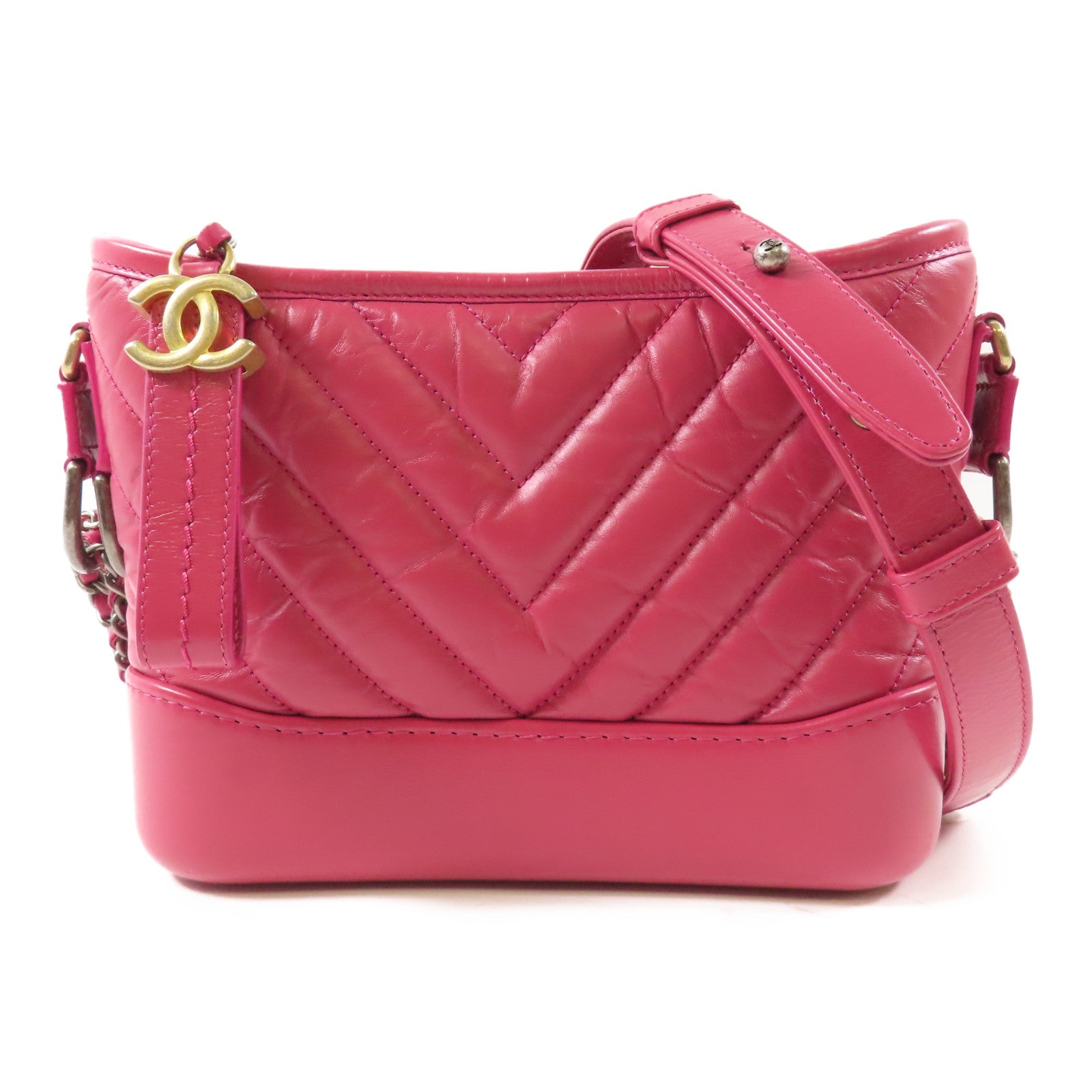 CHANEL 【激減優惠】牛皮皮革Gabrelle Small鏈帶肩背袋