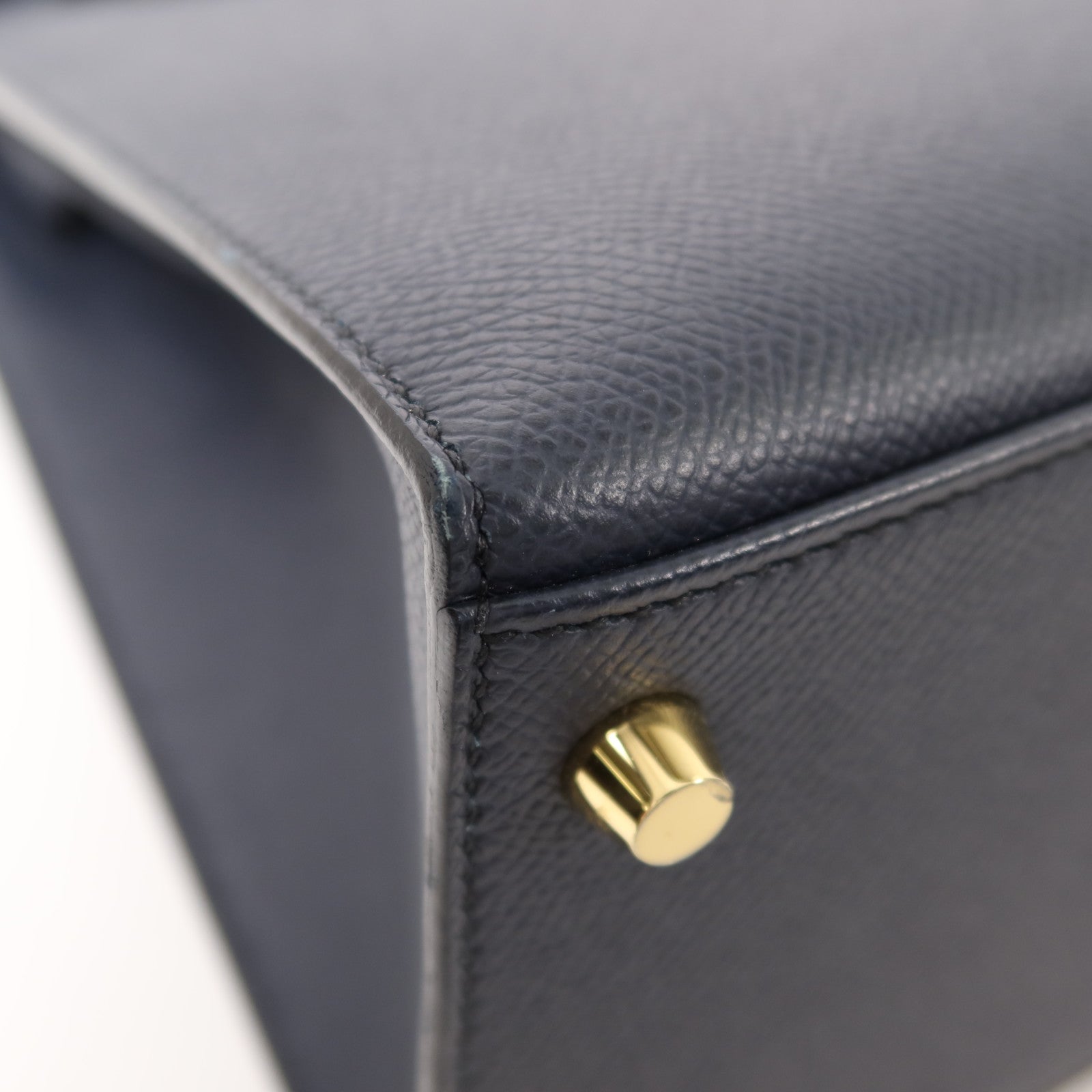 HERMES Epsom皮革Kelly 28金扣手挽肩背兩用袋Blue IndigoBlue Indigo