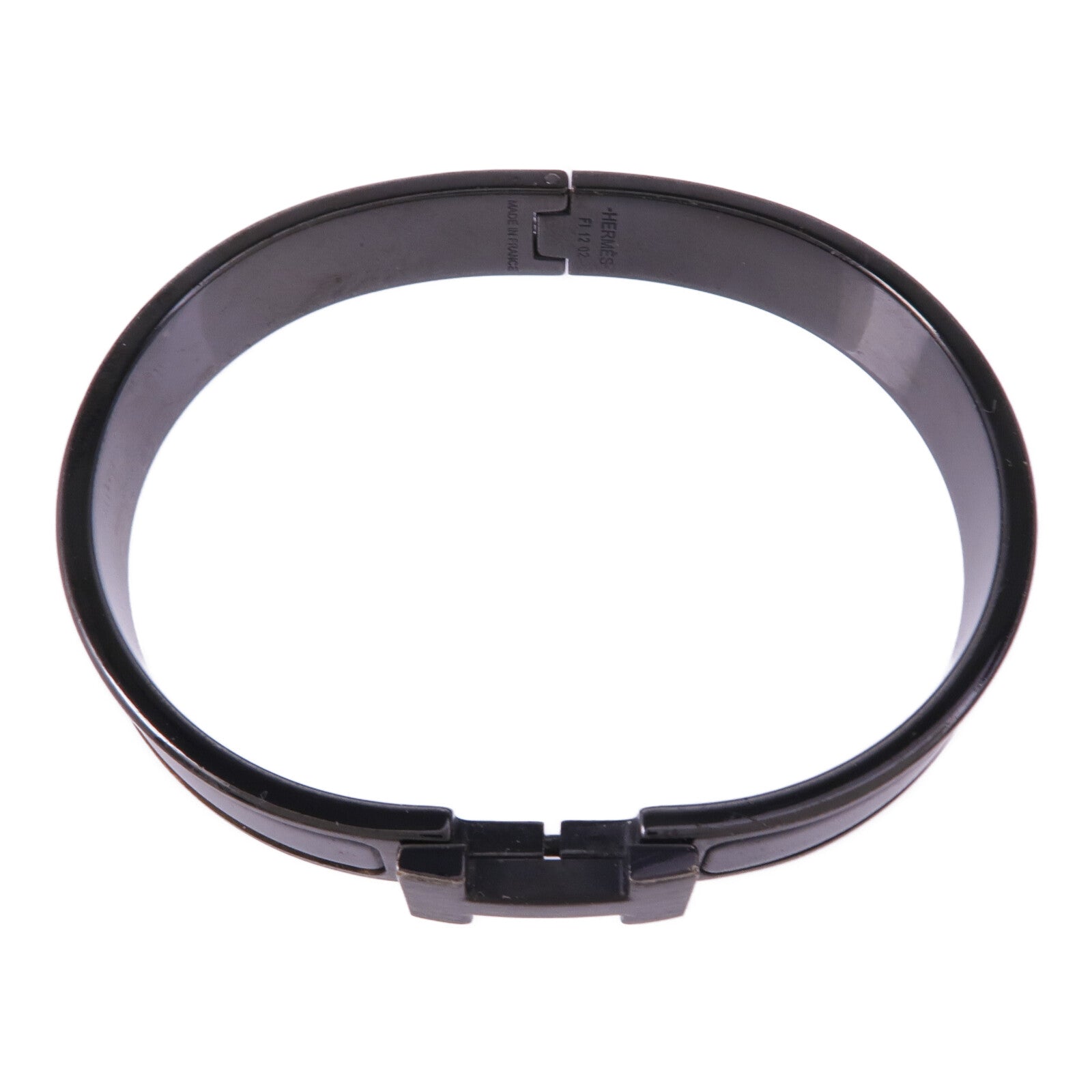 HERMES 金屬/琺瑯Clic HH So Black手鐲