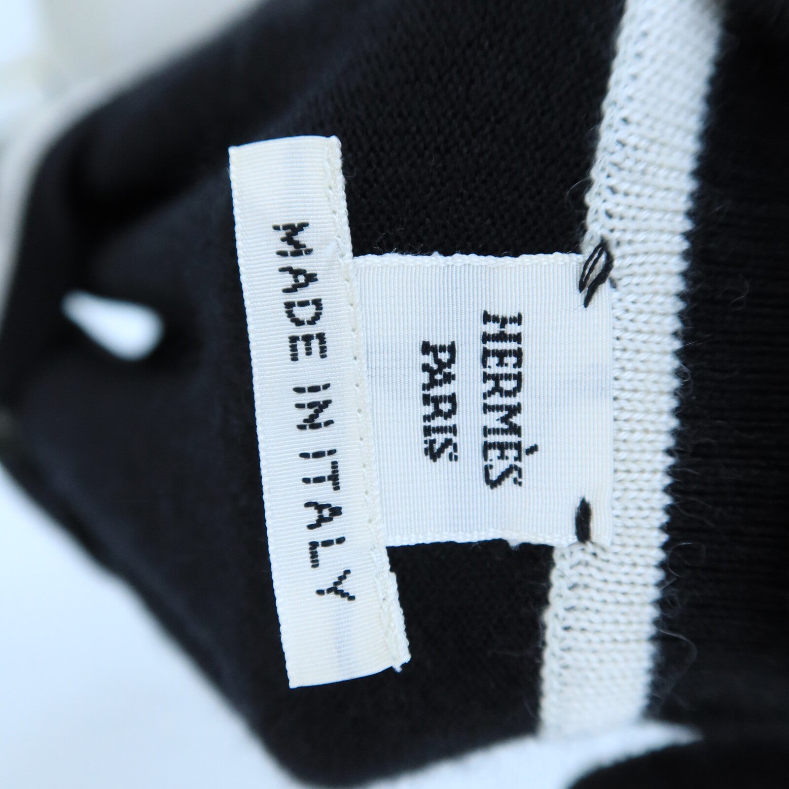 HERMES Silk/Cashmere Twillaine Short-Sleeve Knit針織