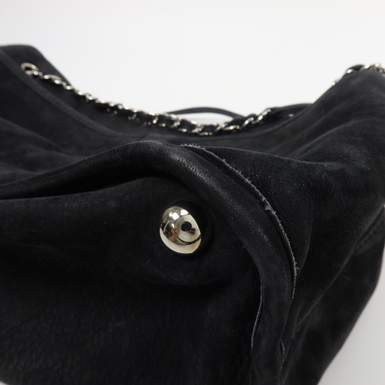 CHANEL 麂皮皮革Chain Shoulder鏈帶肩背袋