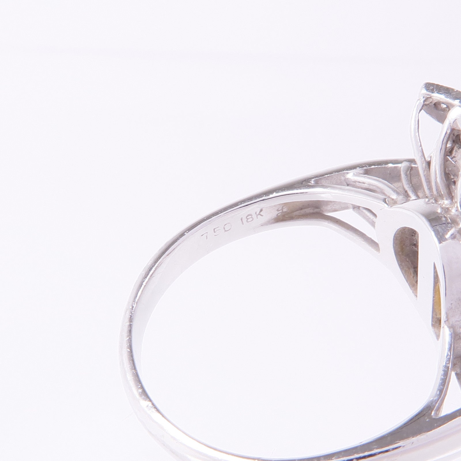 JEWELRY 【激減優惠】18K白金Pearl Diamond Ring珍珠鑽石戒指US#6.5