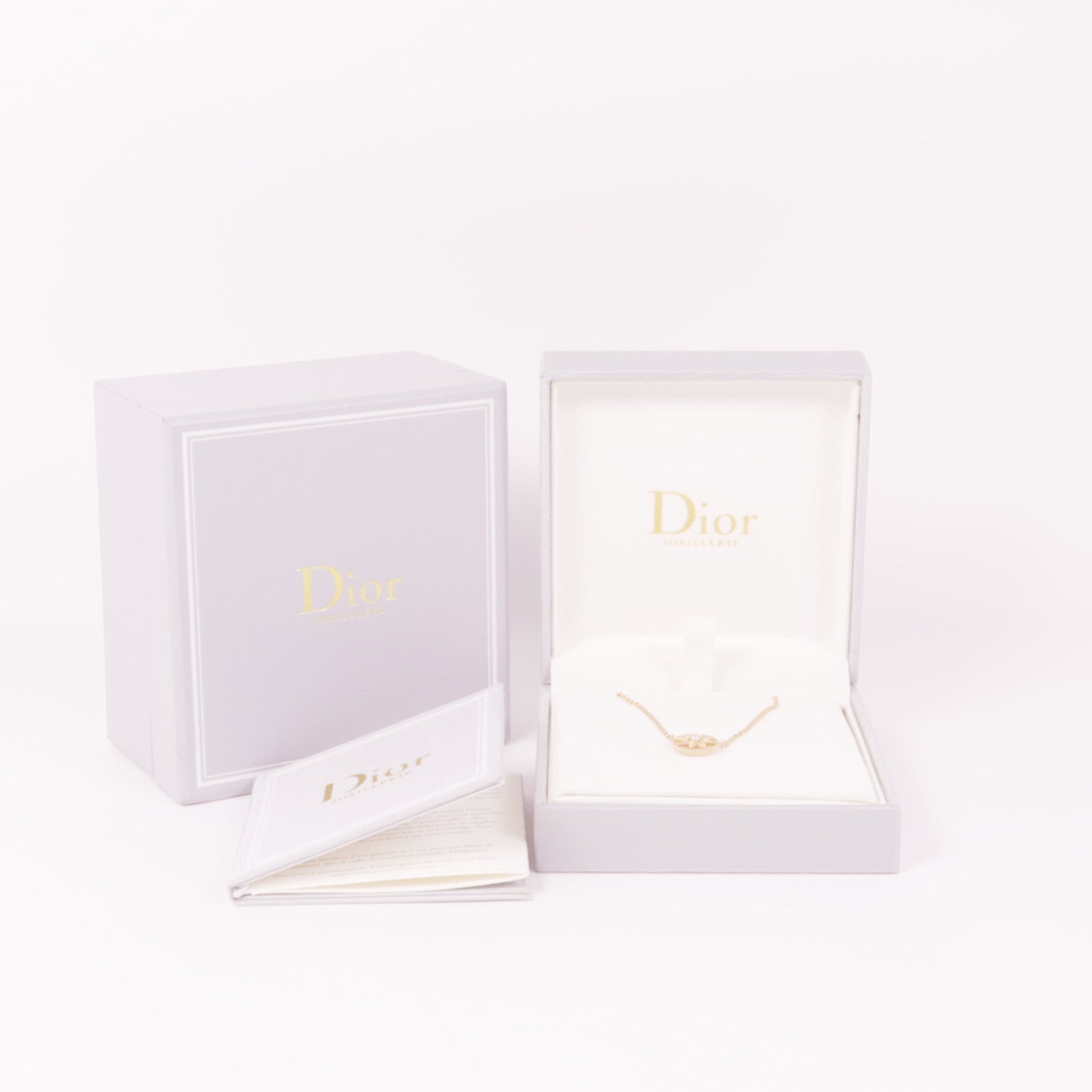 Dior 18K玫瑰金/珍珠母貝Rose Davan Diamond Necklace鑽石項鍊