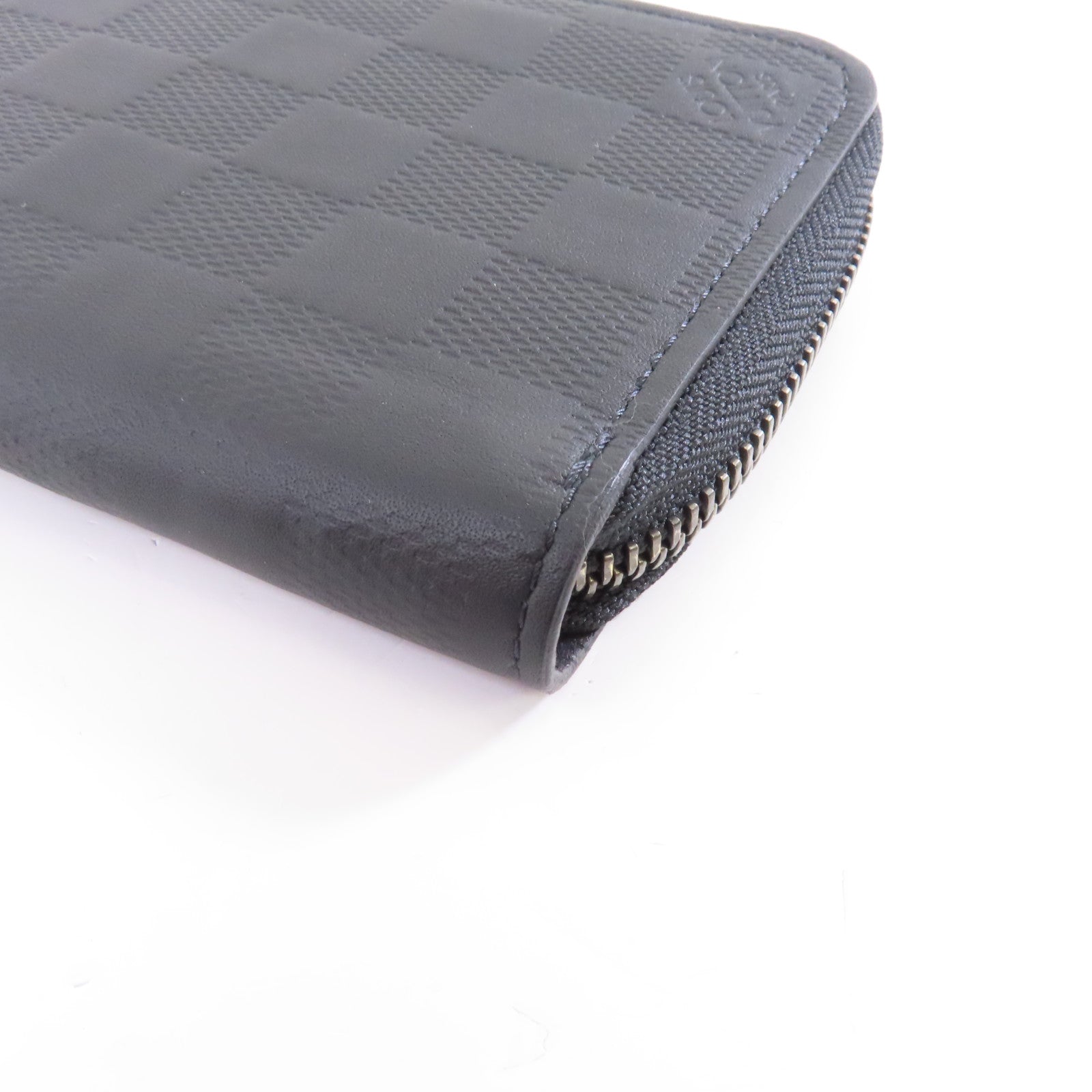 LOUIS VUITTON Damier Infini Zippy Long Wallet銀扣長錢包黑色