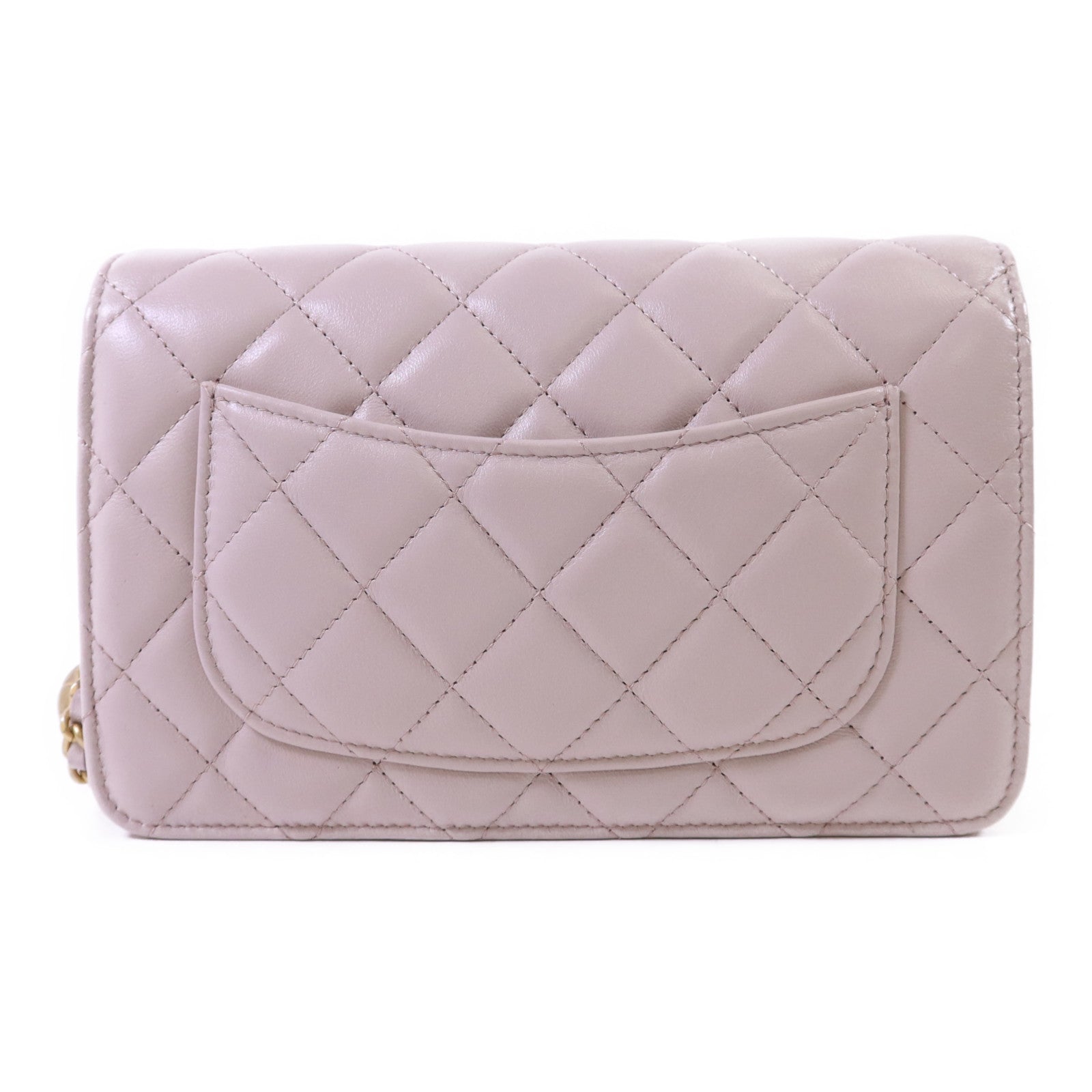 CHANEL 羊皮皮革WOC Wallet On Chain金扣鏈帶肩背袋