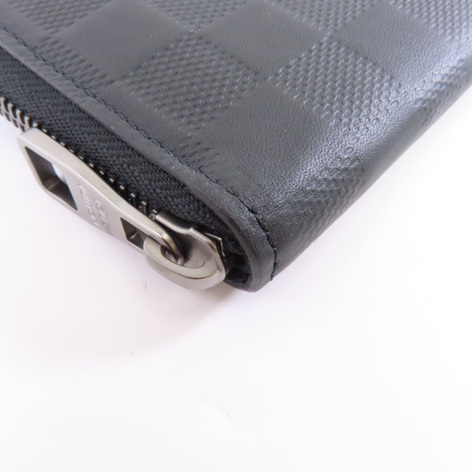 LOUIS VUITTON Damier Infini Zippy Long Wallet銀扣長錢包黑色