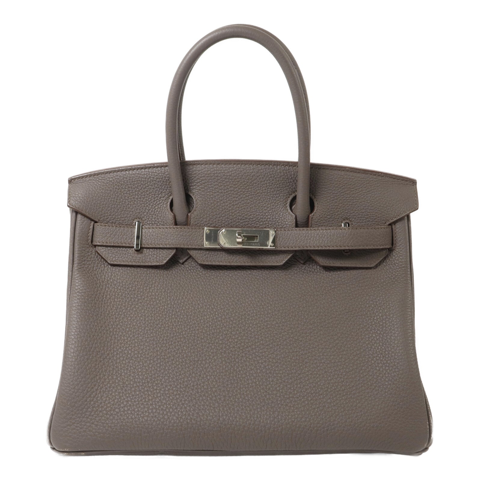 HERMES Togo皮革Birkin 30手挽袋Etain