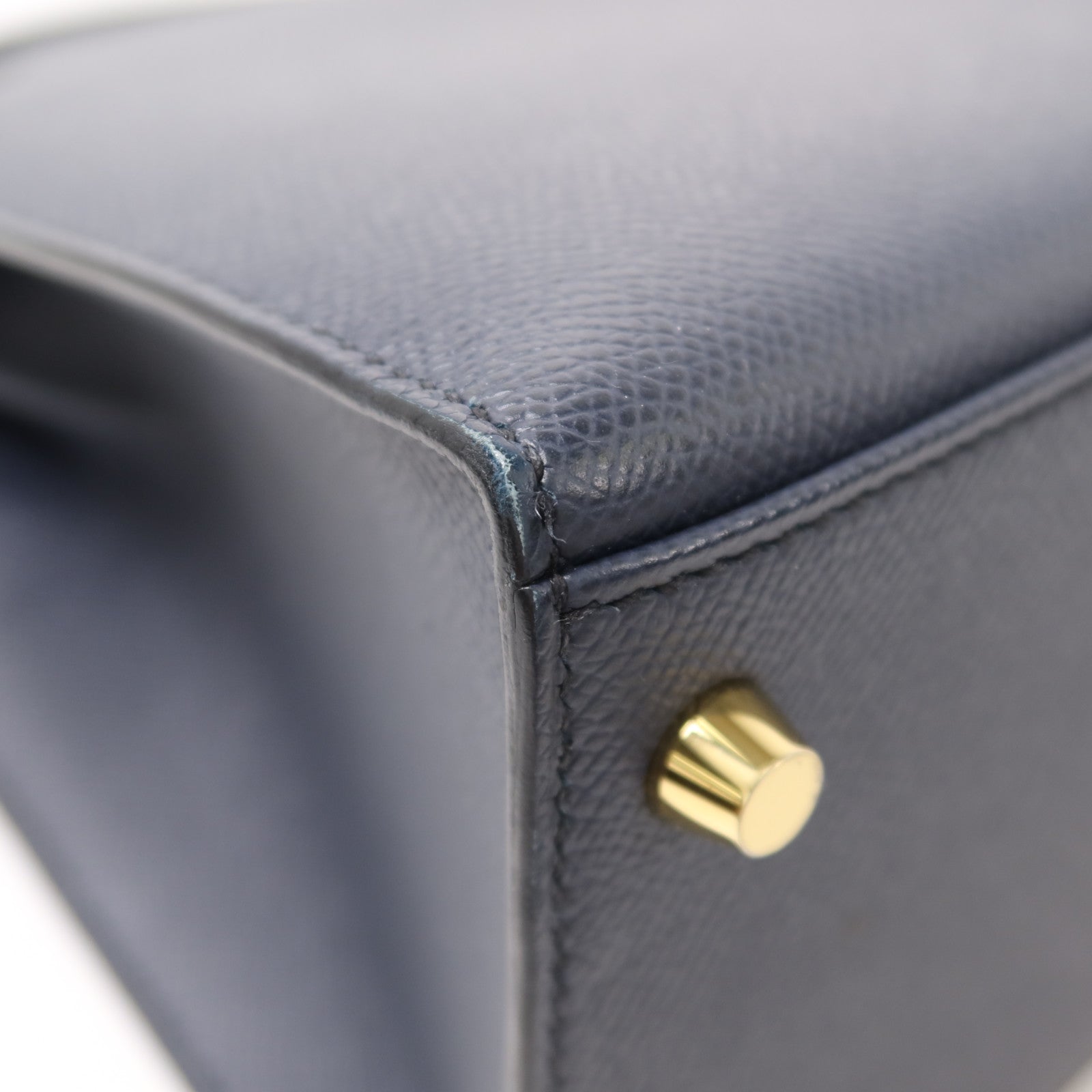 HERMES Epsom皮革Kelly 28金扣手挽肩背兩用袋Blue IndigoBlue Indigo