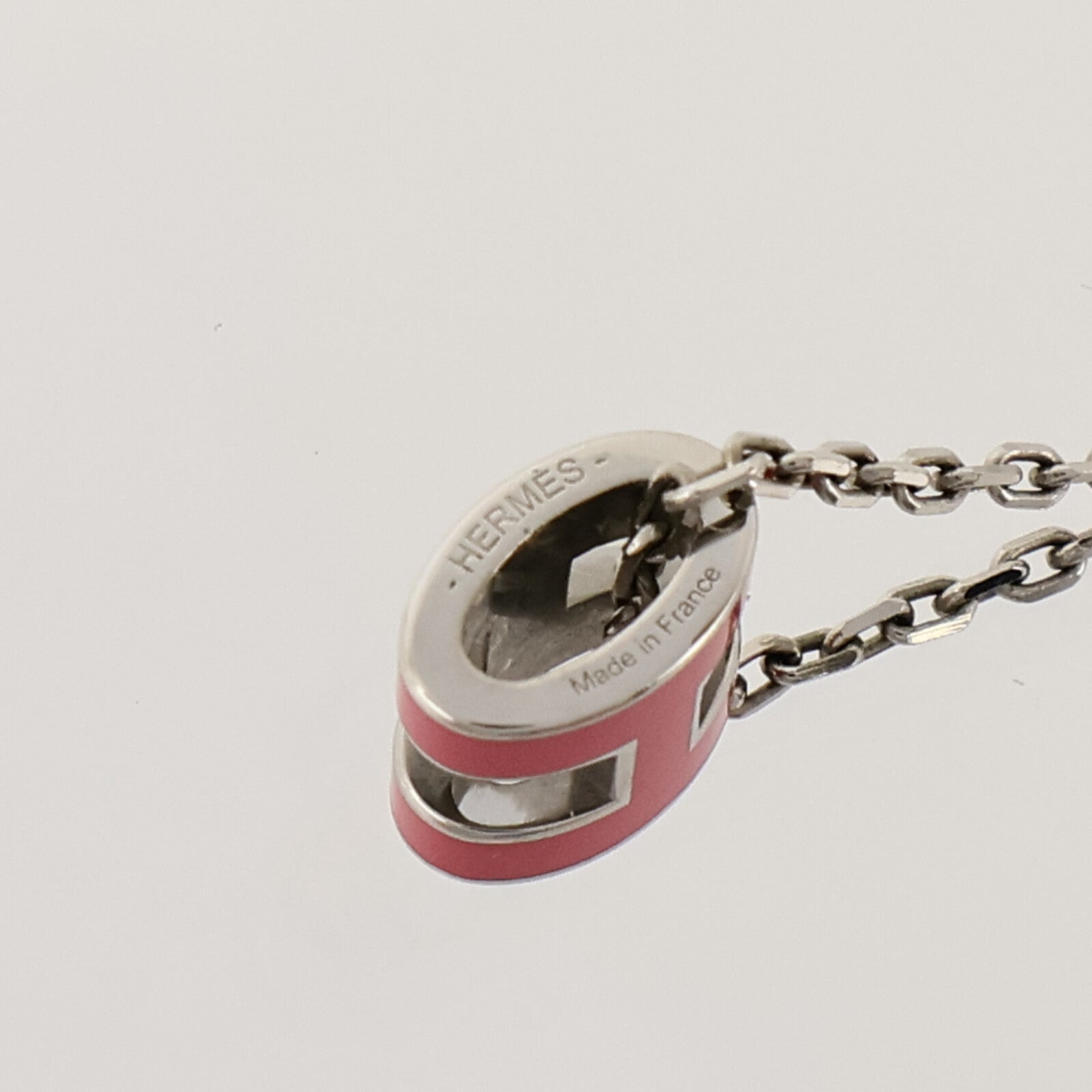 HERMES 金屬/琺瑯Mini Pop H Necklace項鏈Rose Azalee