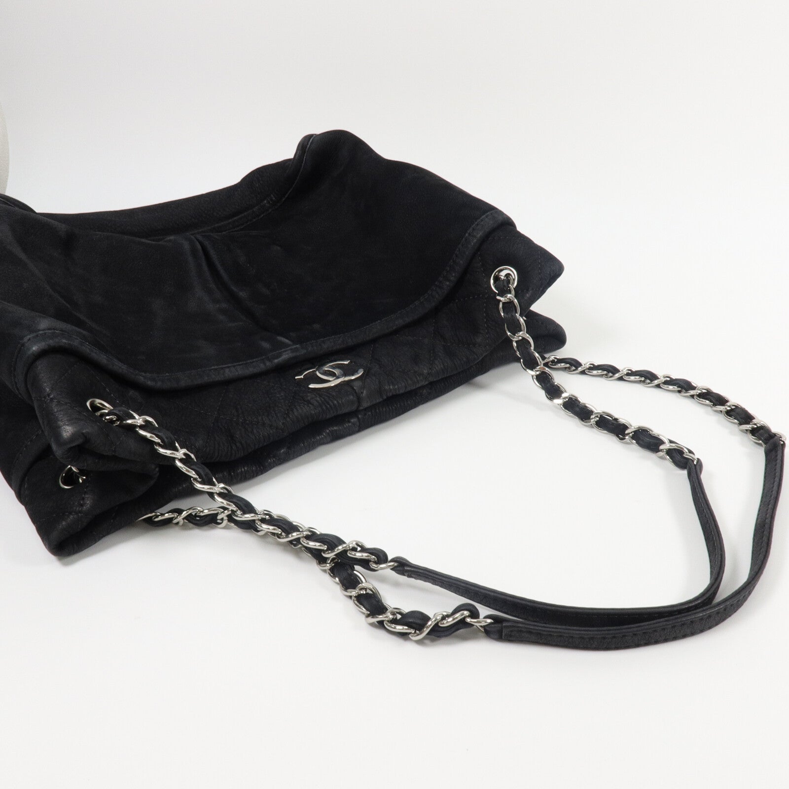 CHANEL 麂皮皮革Chain Shoulder鏈帶肩背袋