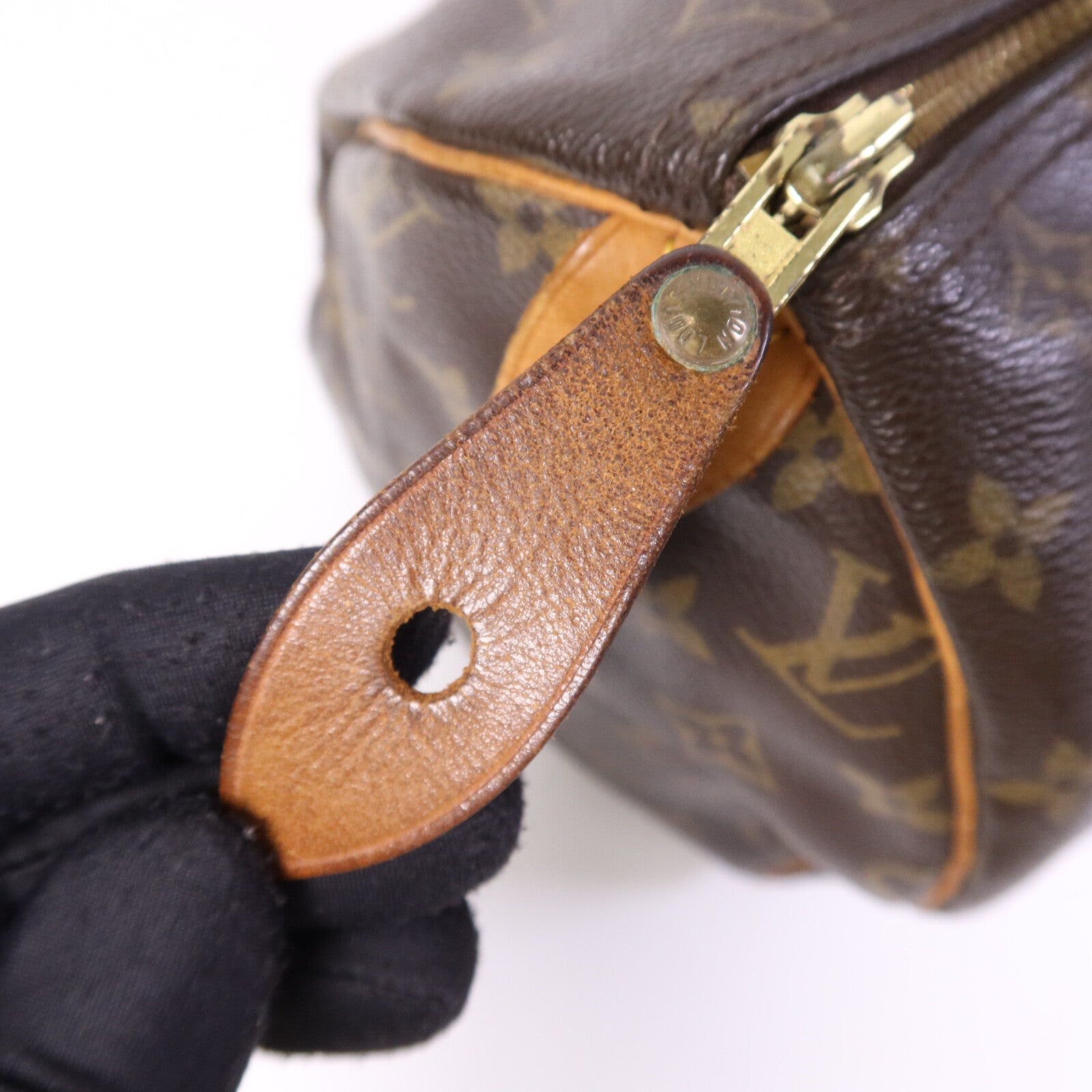 LOUIS VUITTON Monogram Speedy 30金扣手挽袋