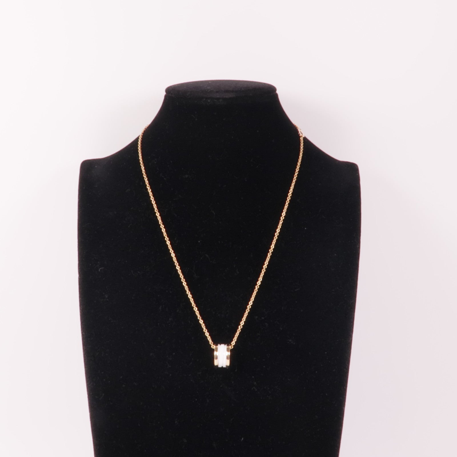 BVLGARI B-zero1 Necklace 346082 18K Pink Gold Ceramic