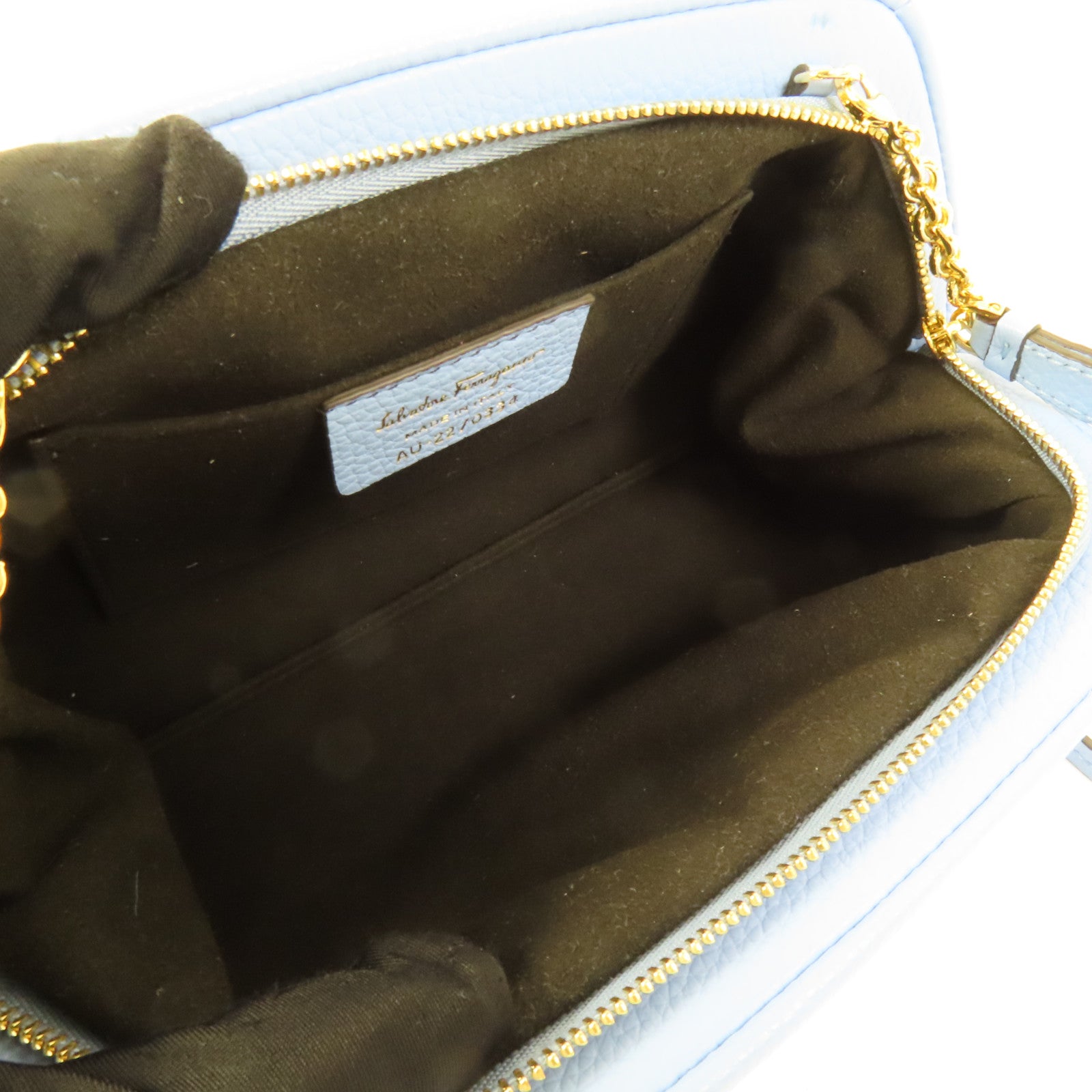Salvatore Ferragamo 牛皮皮革Chain Shoulder肩背袋