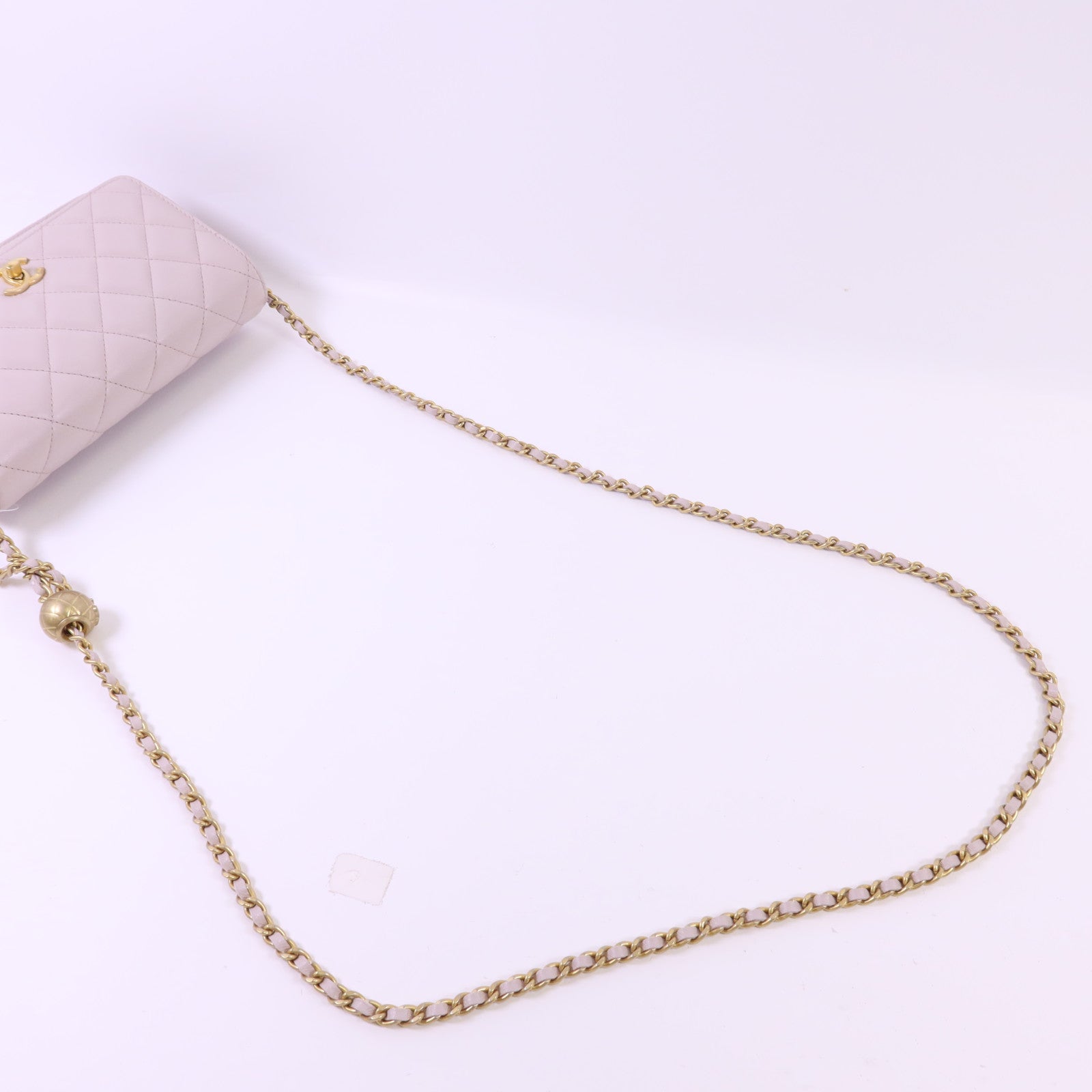 CHANEL 羊皮皮革WOC Wallet On Chain金扣鏈帶肩背袋